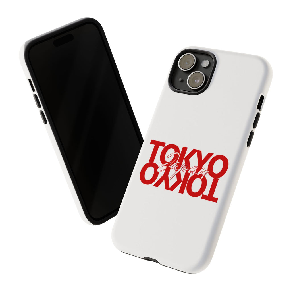 Tokyo Love Phone Case — Minimal Red Graphic Tough Case