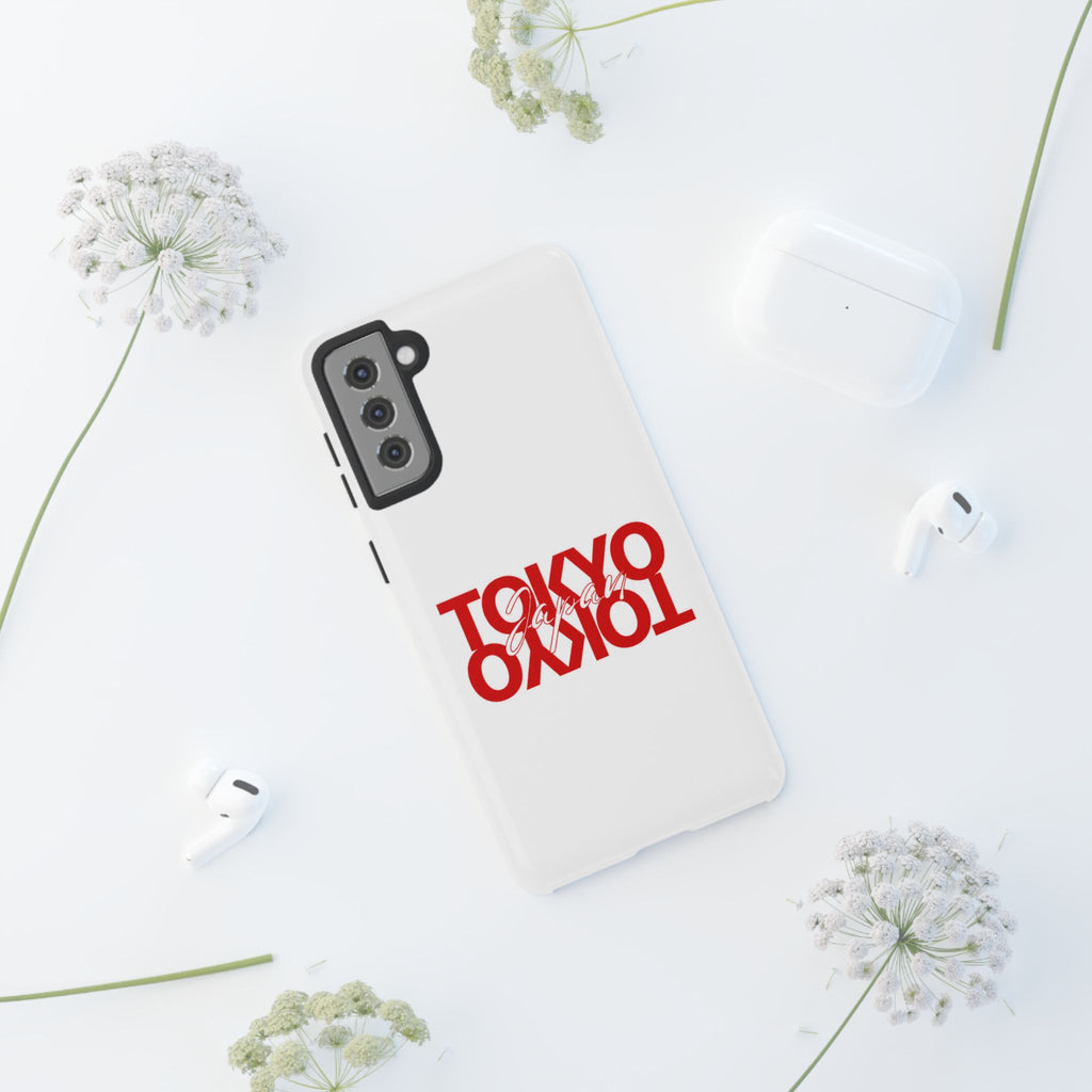 Tokyo Love Phone Case — Minimal Red Graphic Tough Case