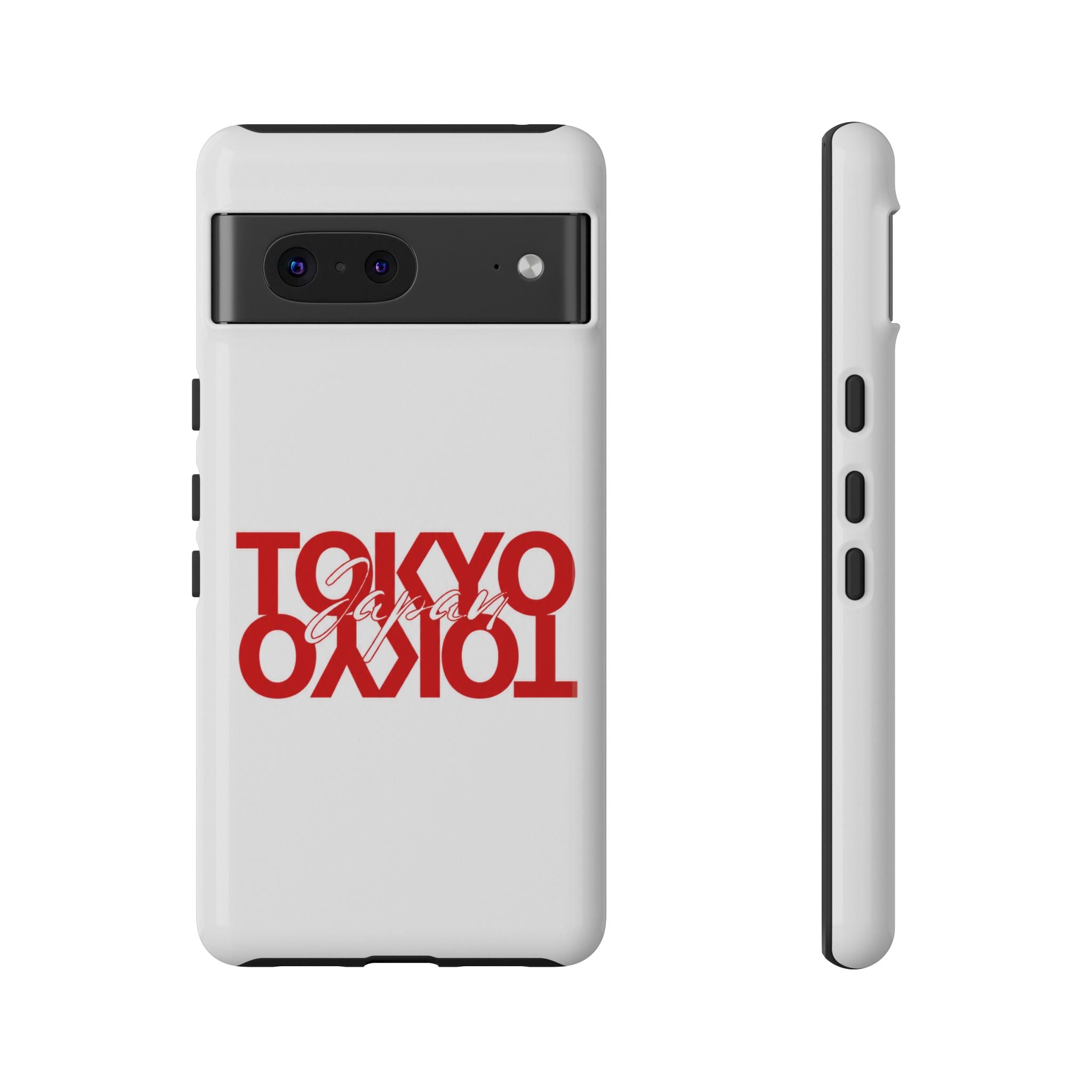 Tokyo Love Phone Case — Minimal Red Graphic Tough Case