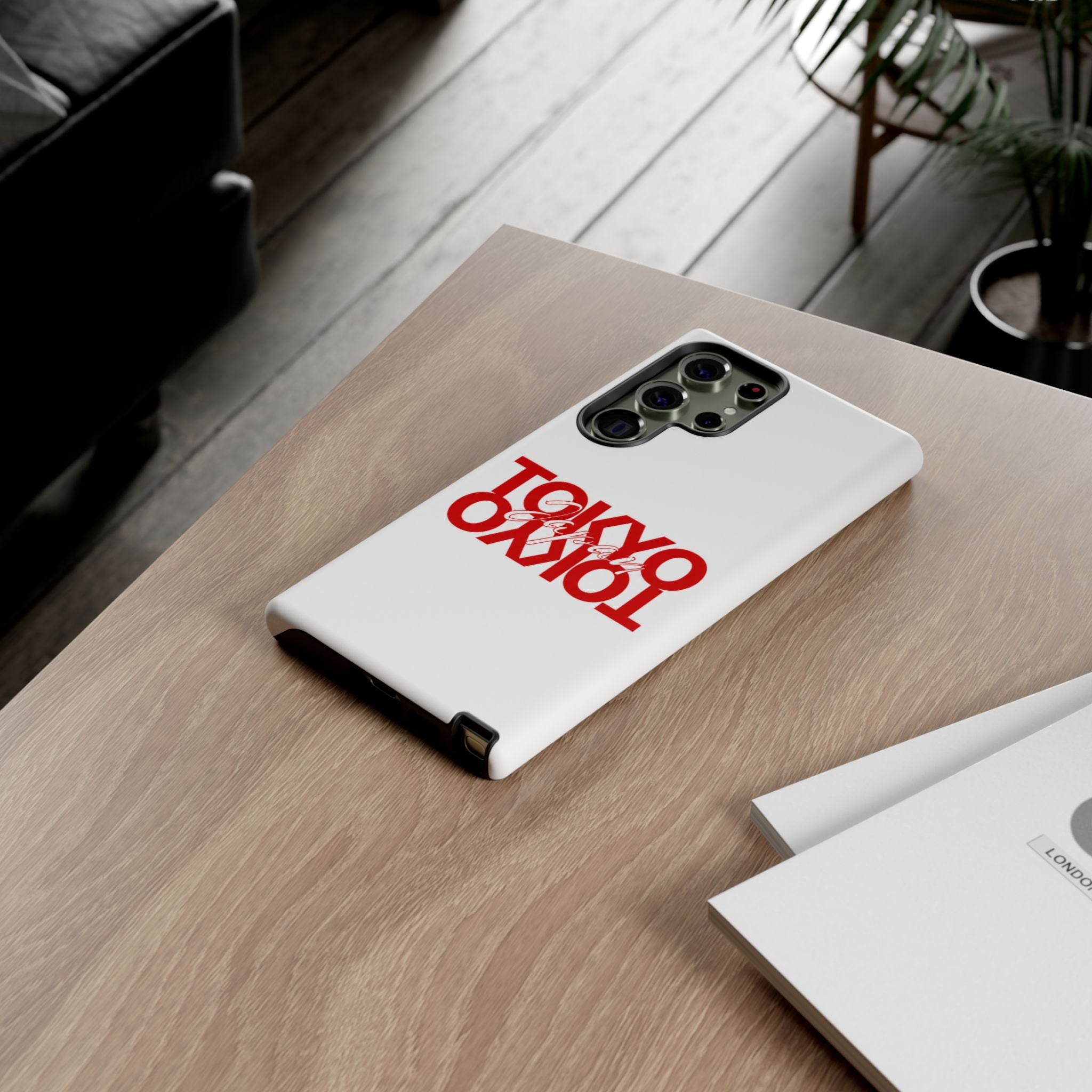 Tokyo Love Phone Case — Minimal Red Graphic Tough Case