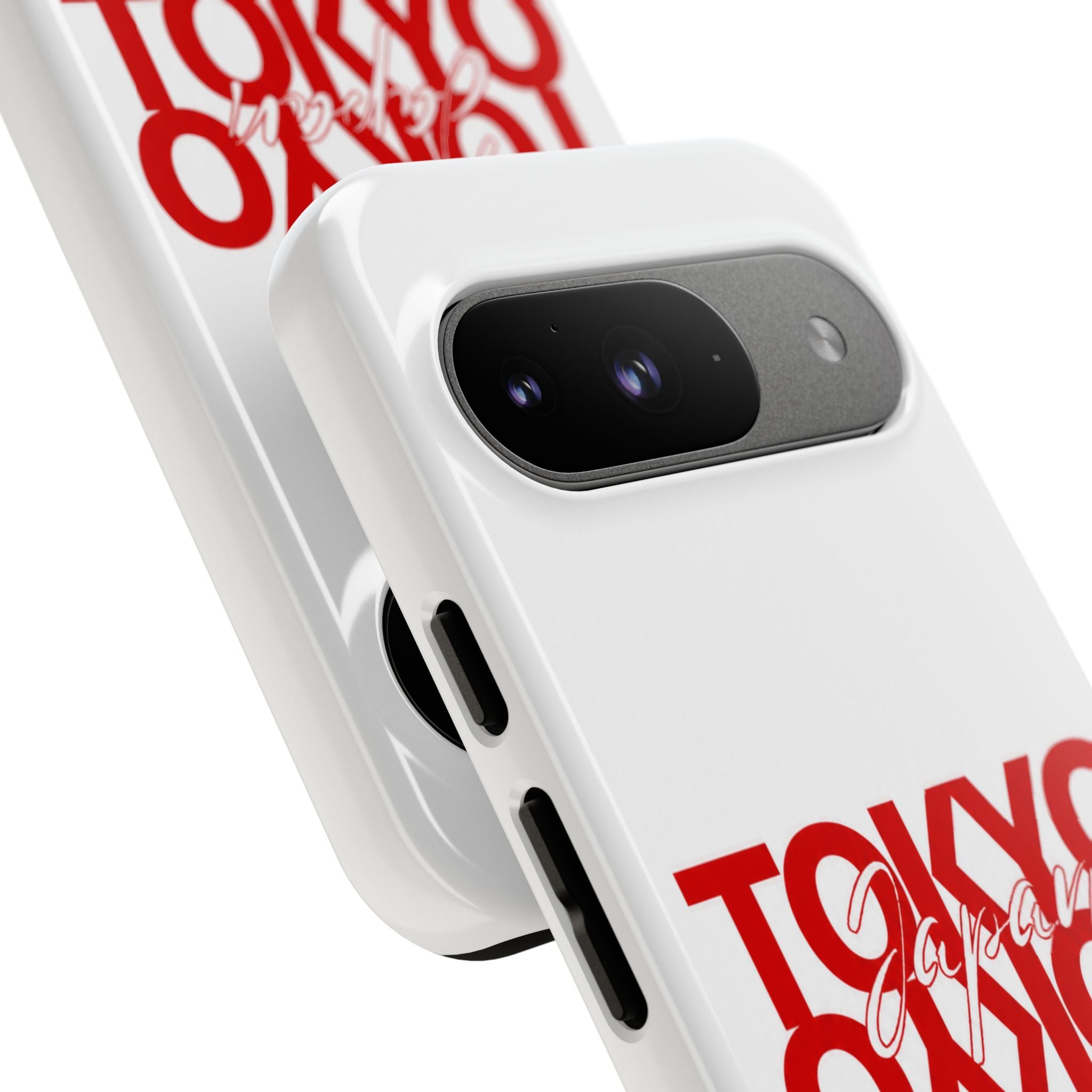 Tokyo Love Phone Case — Minimal Red Graphic Tough Case