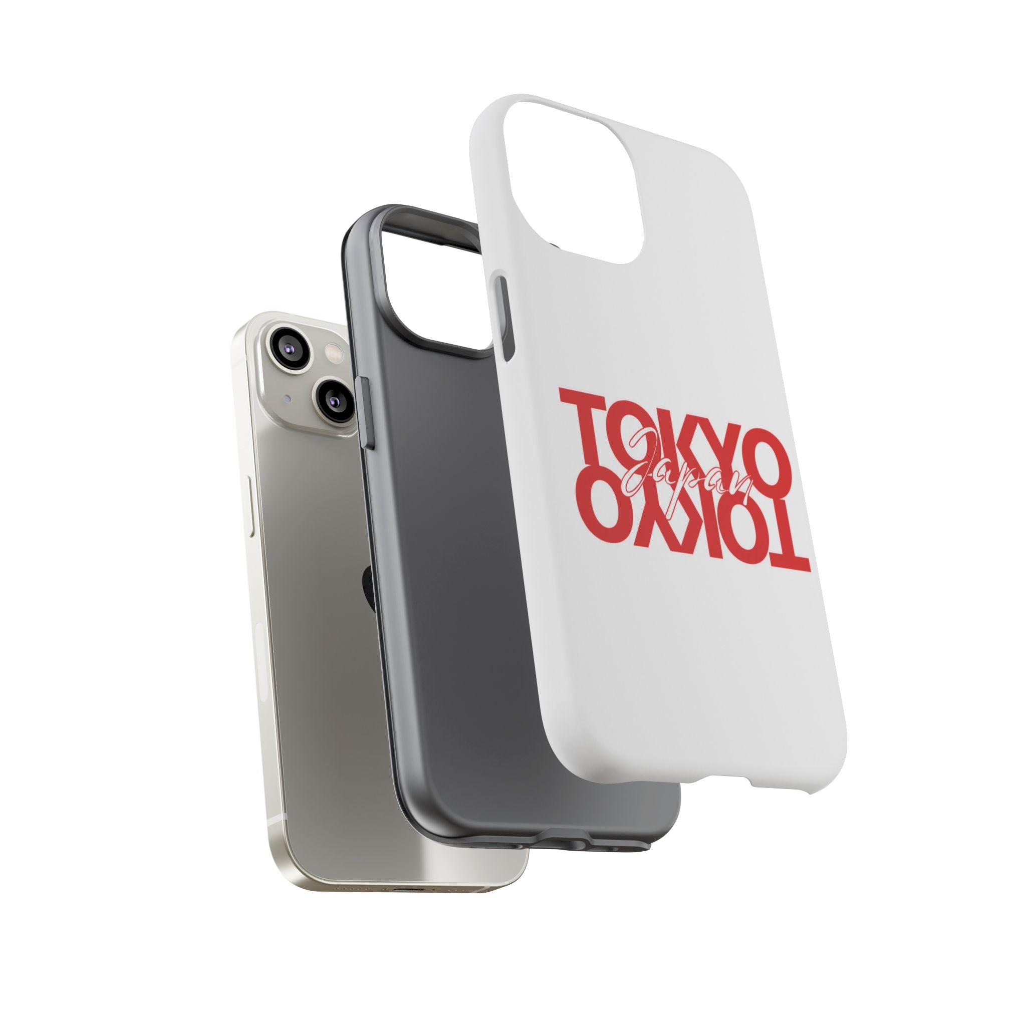 Tokyo Love Phone Case — Minimal Red Graphic Tough Case