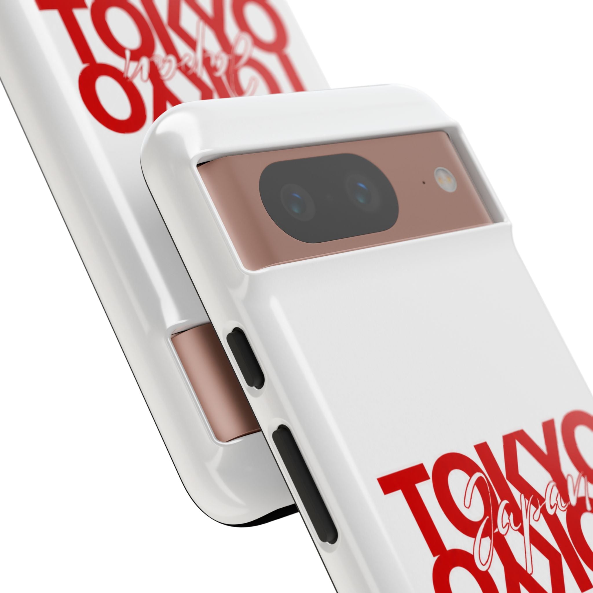 Tokyo Love Phone Case — Minimal Red Graphic Tough Case