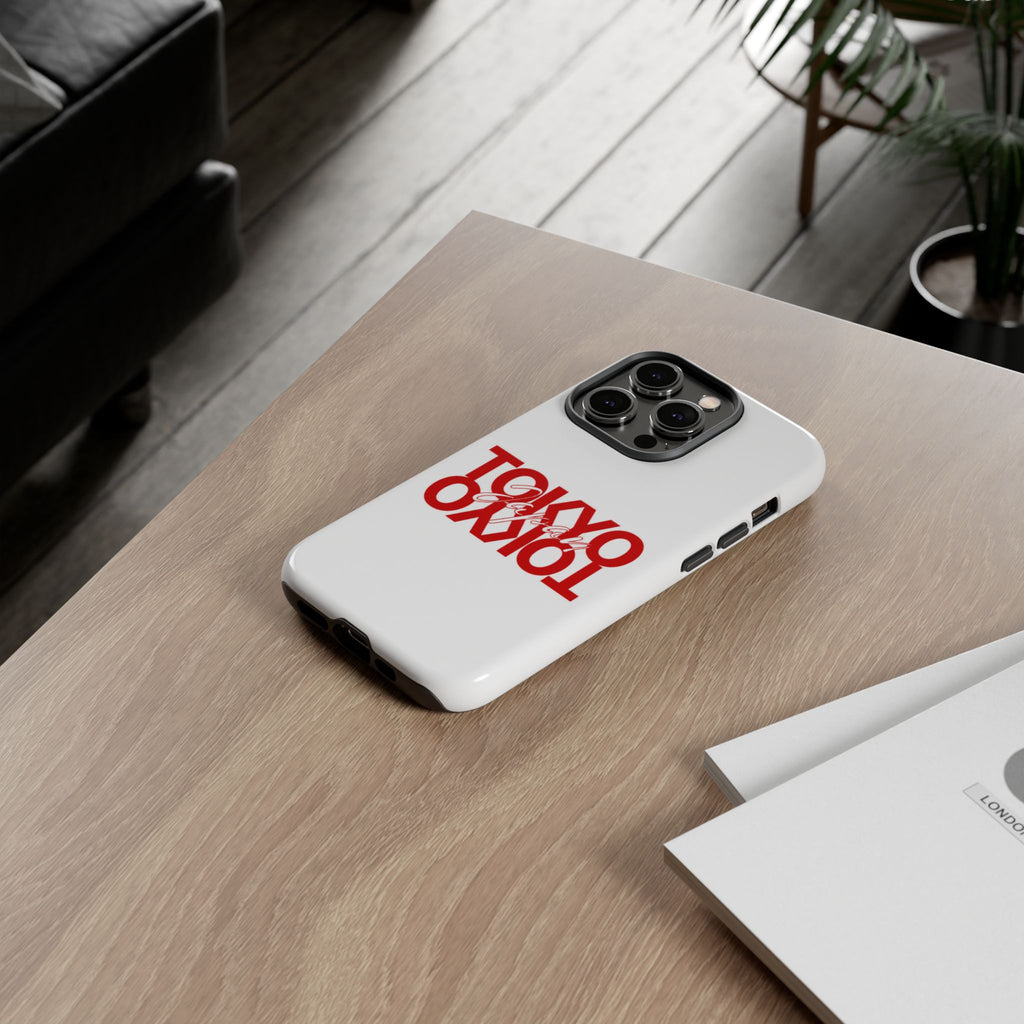 Tokyo Love Phone Case — Minimal Red Graphic Tough Case