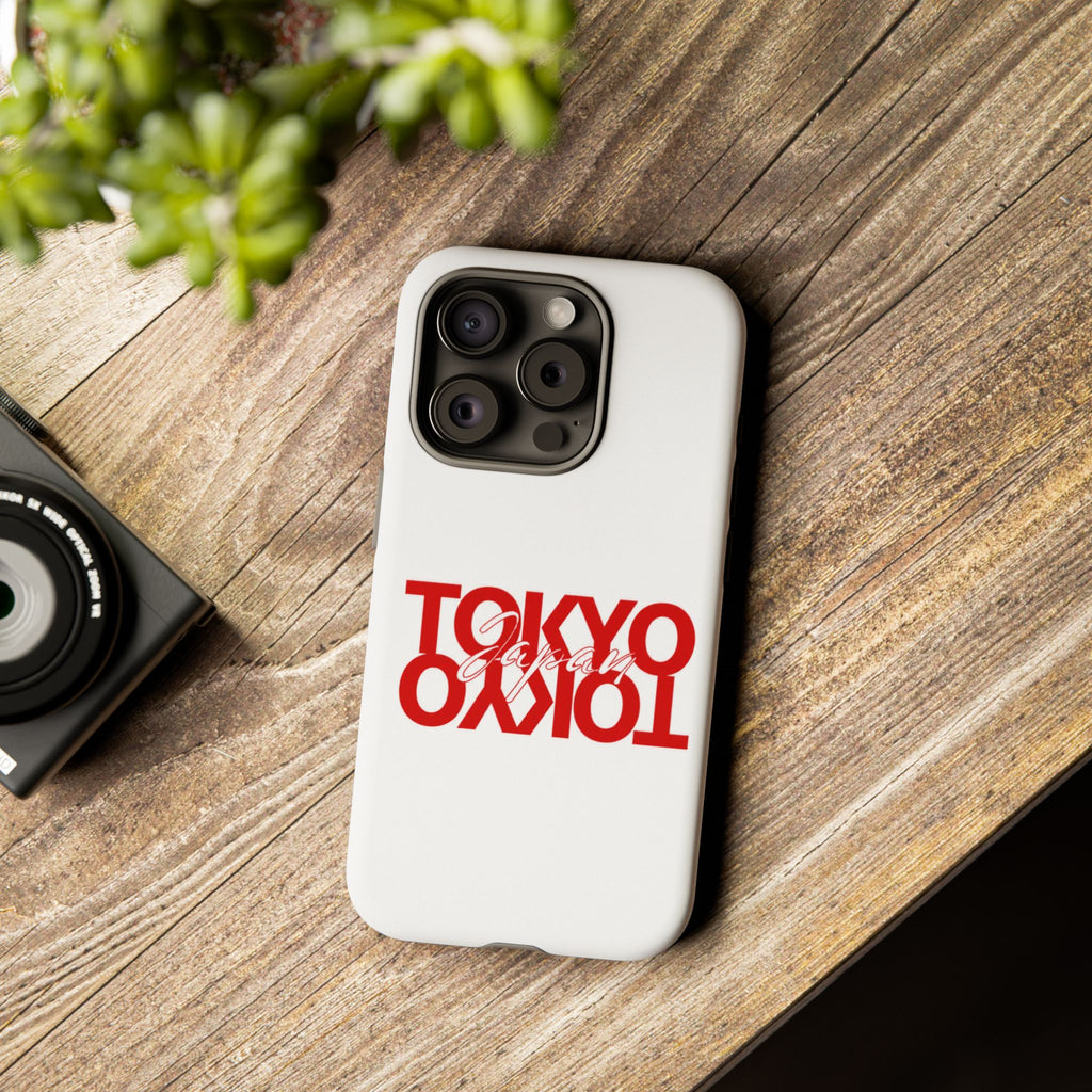 Tokyo Love Phone Case — Minimal Red Graphic Tough Case