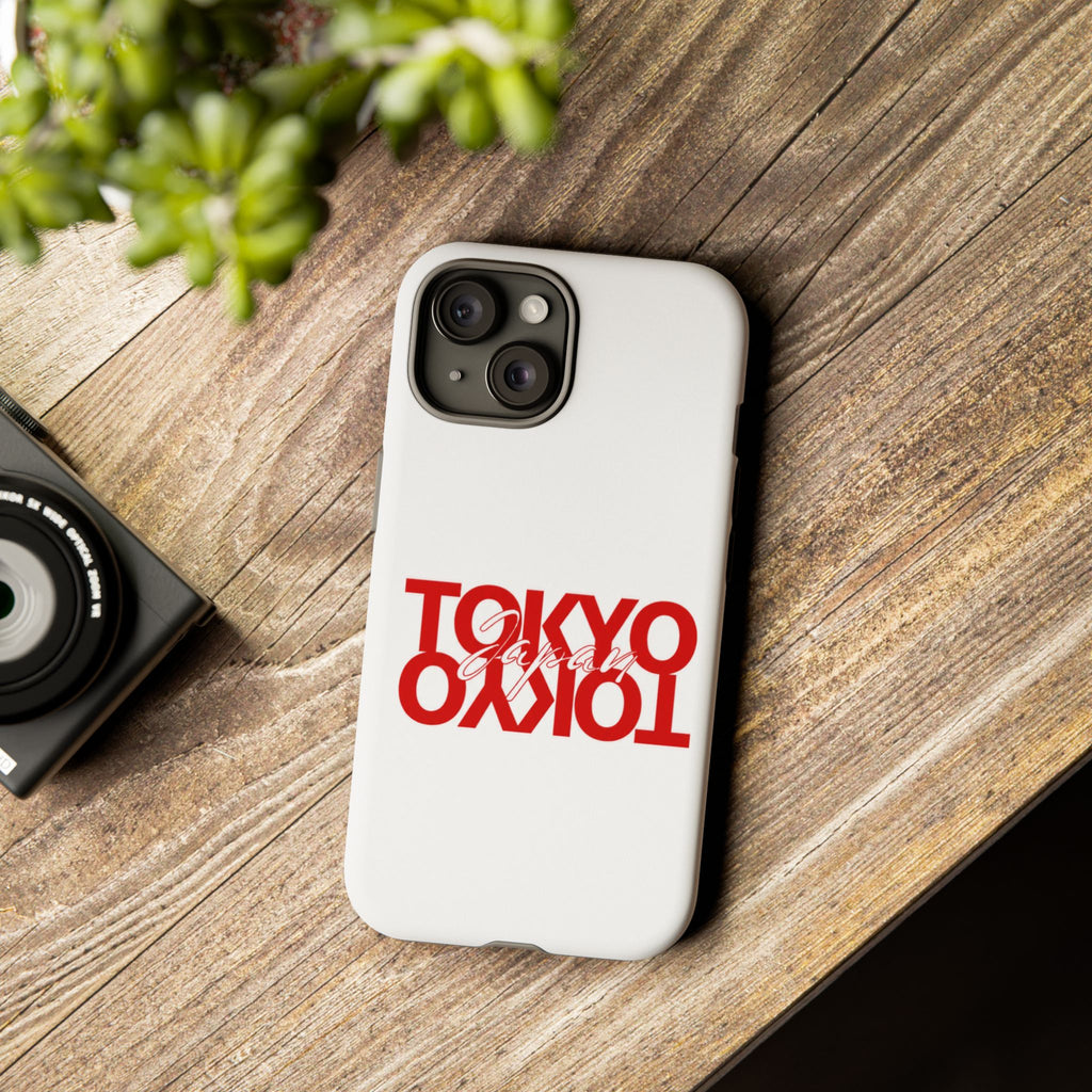Tokyo Love Phone Case — Minimal Red Graphic Tough Case