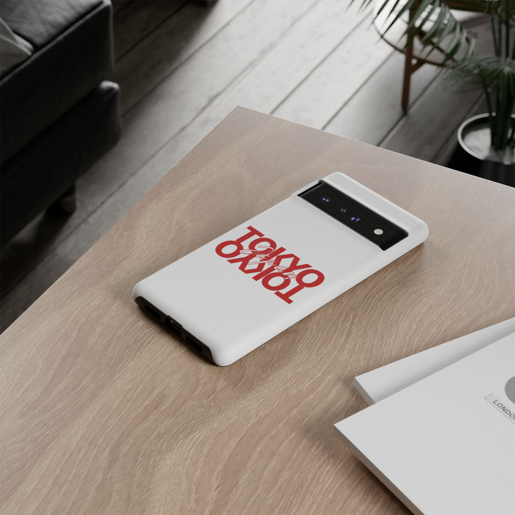 Tokyo Love Phone Case — Minimal Red Graphic Tough Case