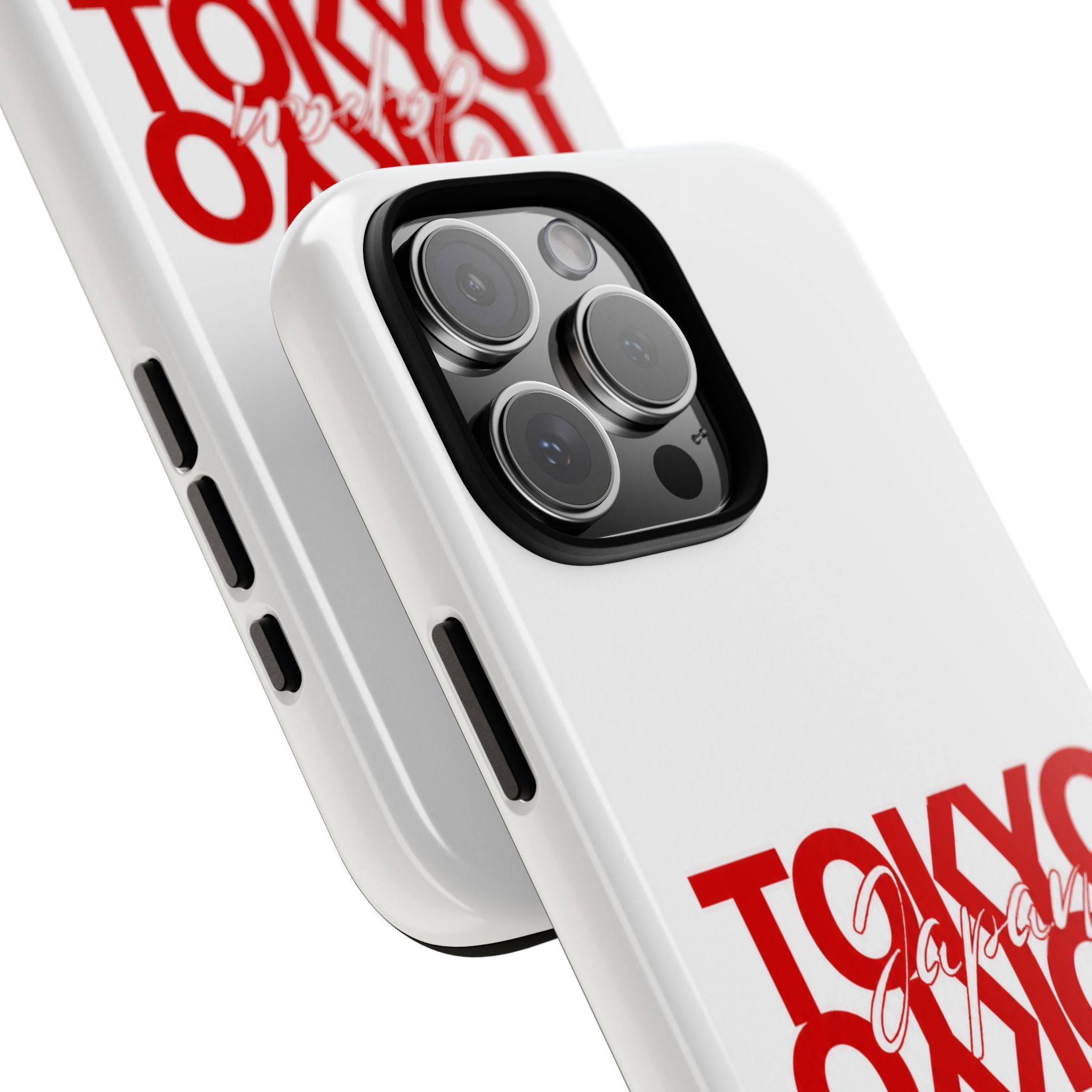 Tokyo Love Phone Case — Minimal Red Graphic Tough Case