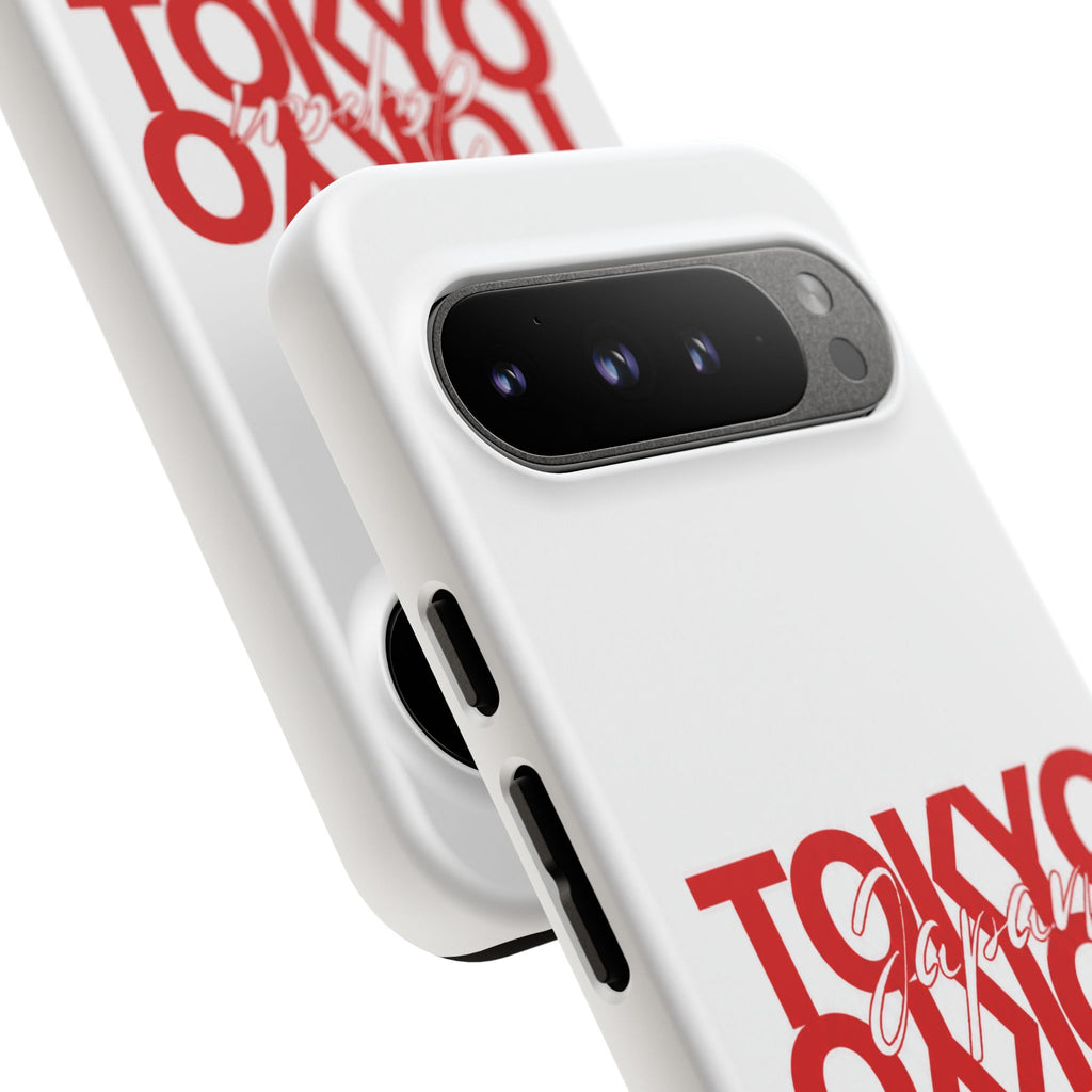 Tokyo Love Phone Case — Minimal Red Graphic Tough Case