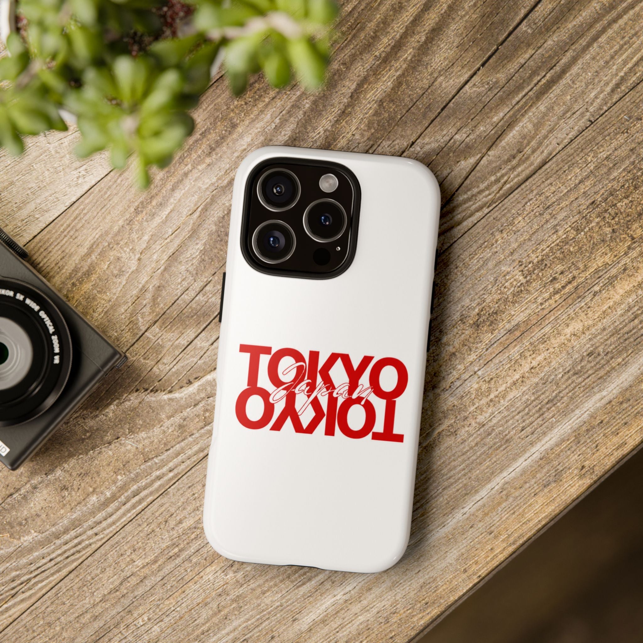 Tokyo Love Phone Case — Minimal Red Graphic Tough Case