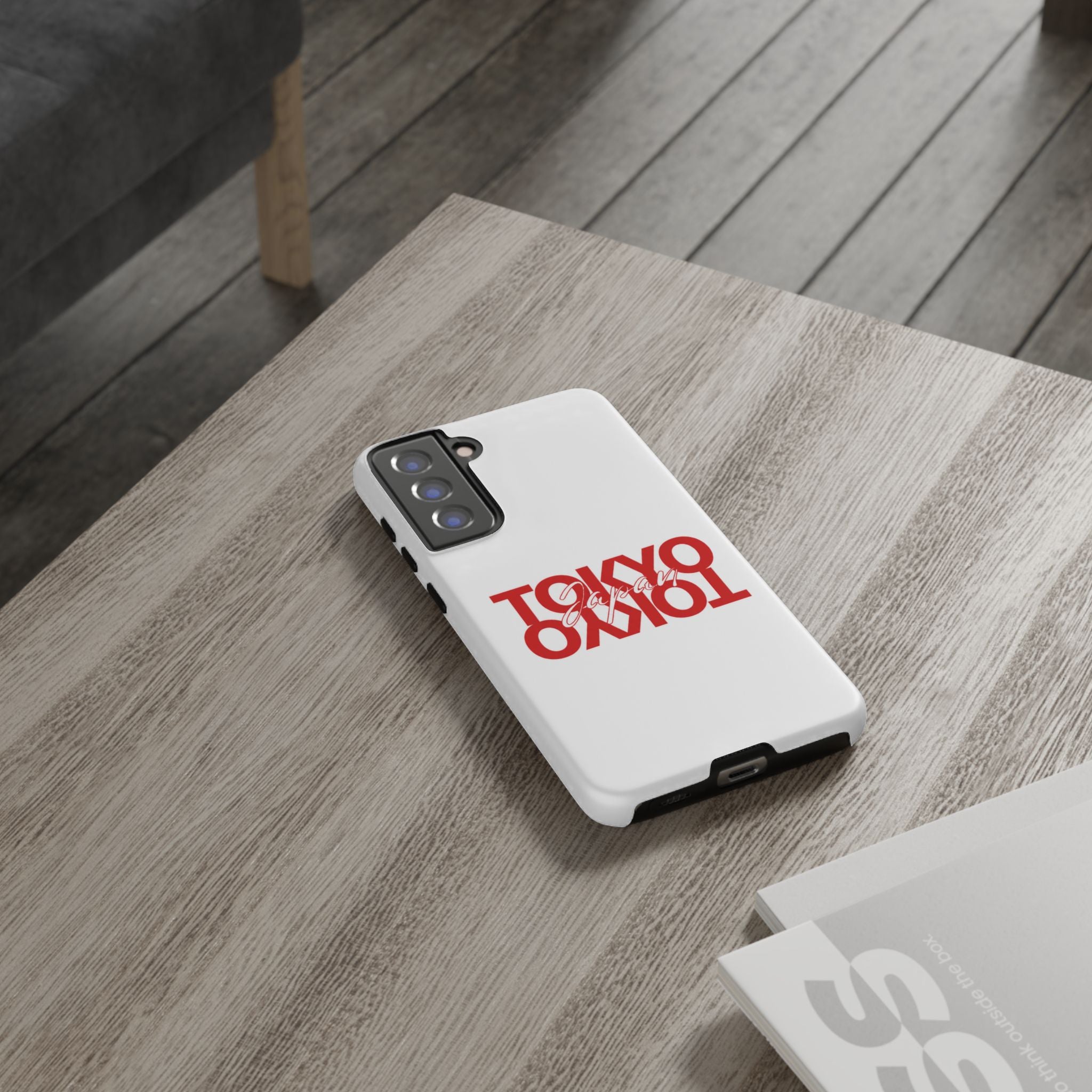 Tokyo Love Phone Case — Minimal Red Graphic Tough Case