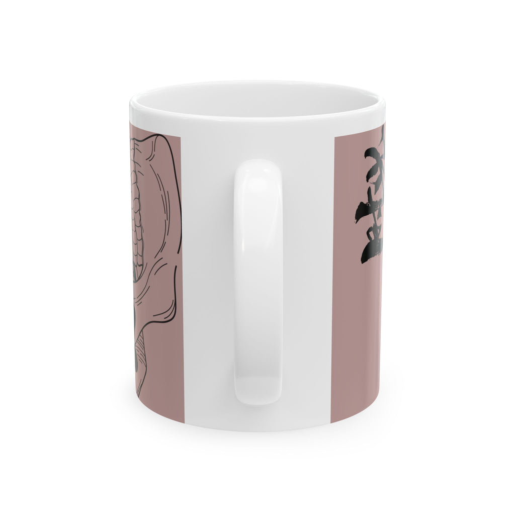 Skull & Dagger Ceramic Mug — Gothic Rose Coffee Cup (11oz, 15oz)