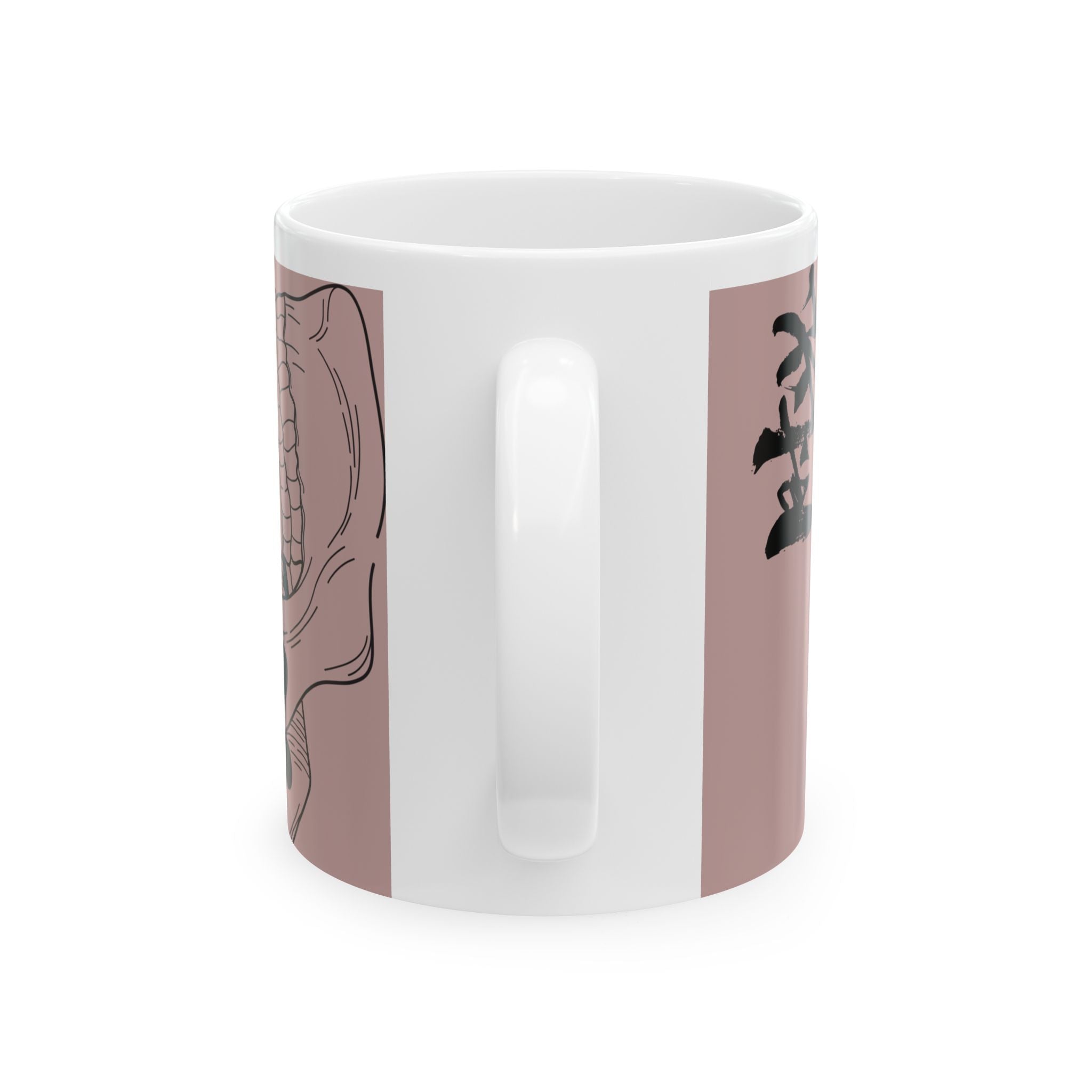Skull & Dagger Ceramic Mug — Gothic Rose Coffee Cup (11oz, 15oz)