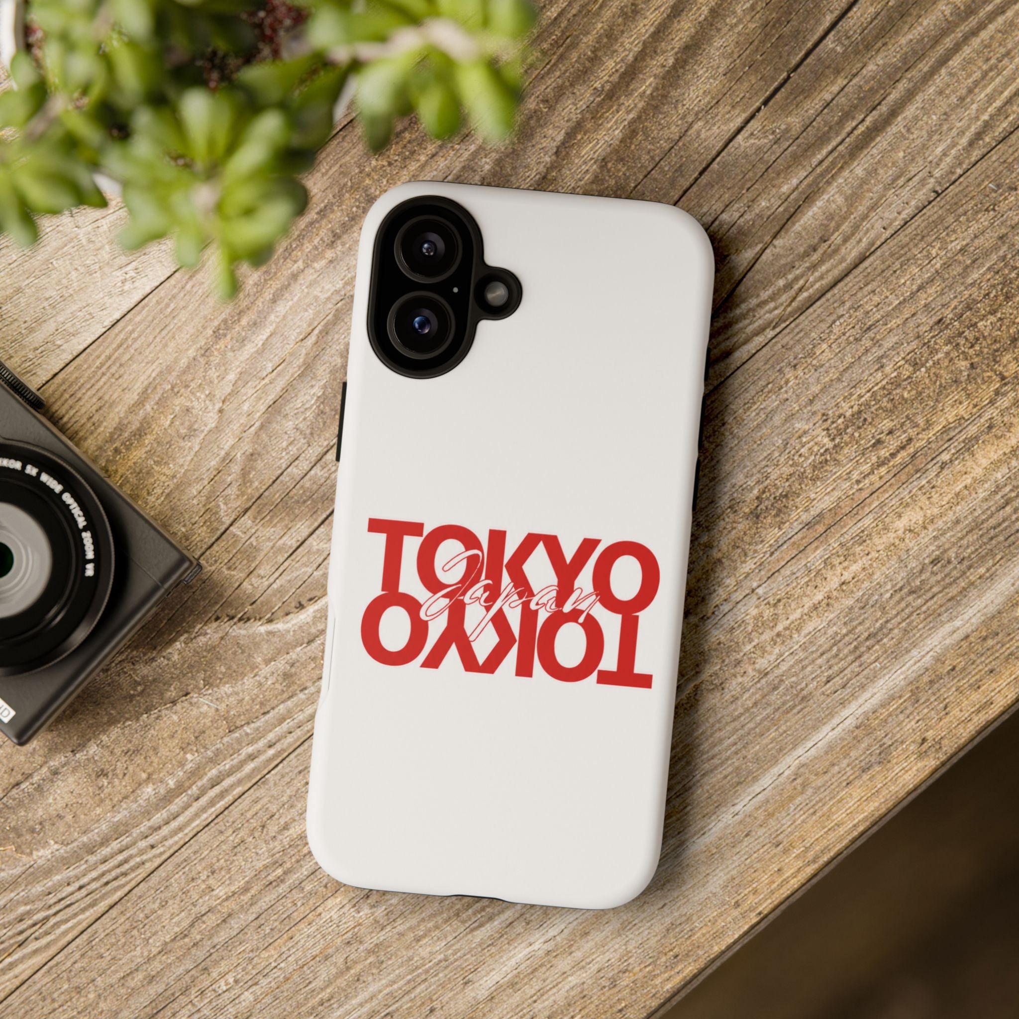 Tokyo Love Phone Case — Minimal Red Graphic Tough Case