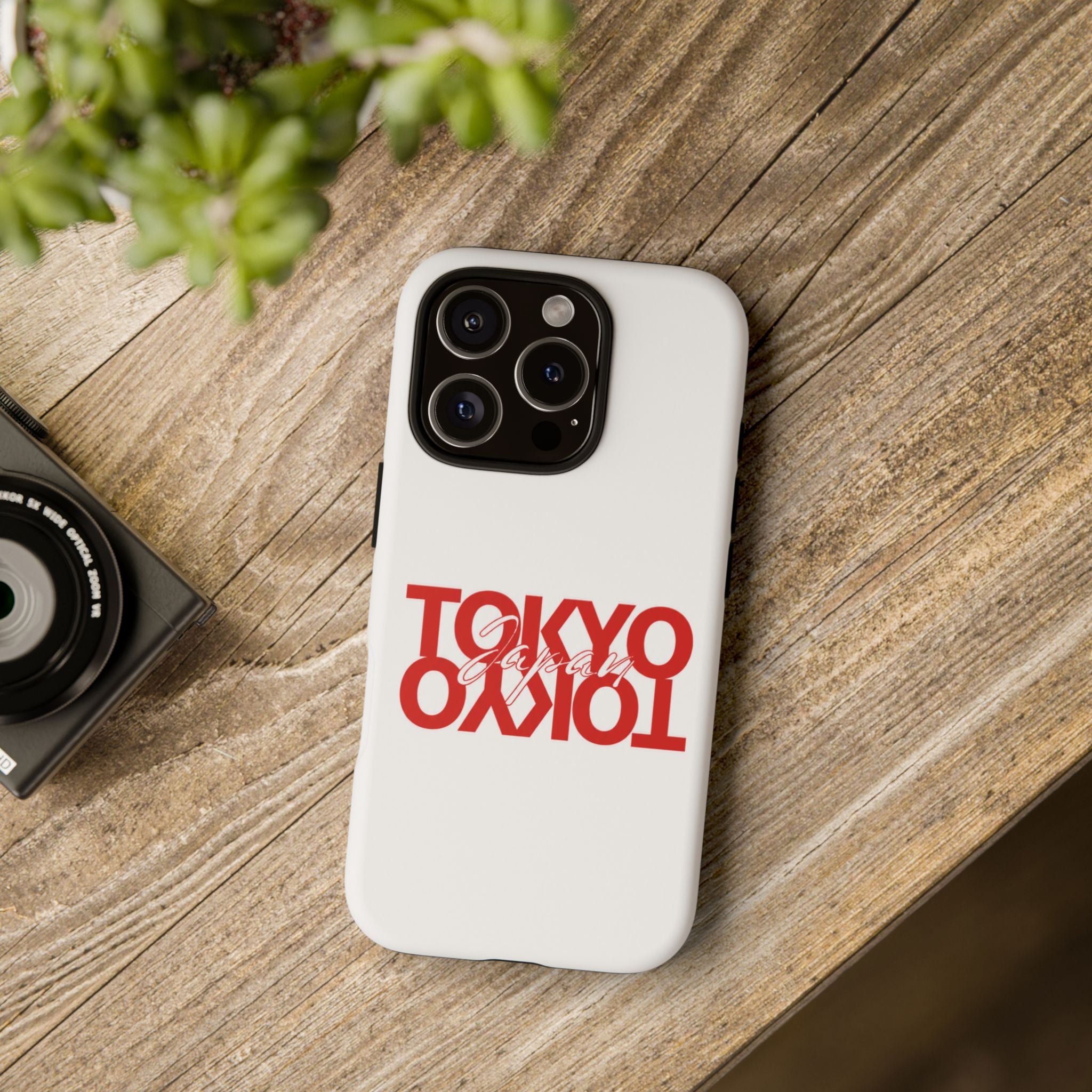 Tokyo Love Phone Case — Minimal Red Graphic Tough Case