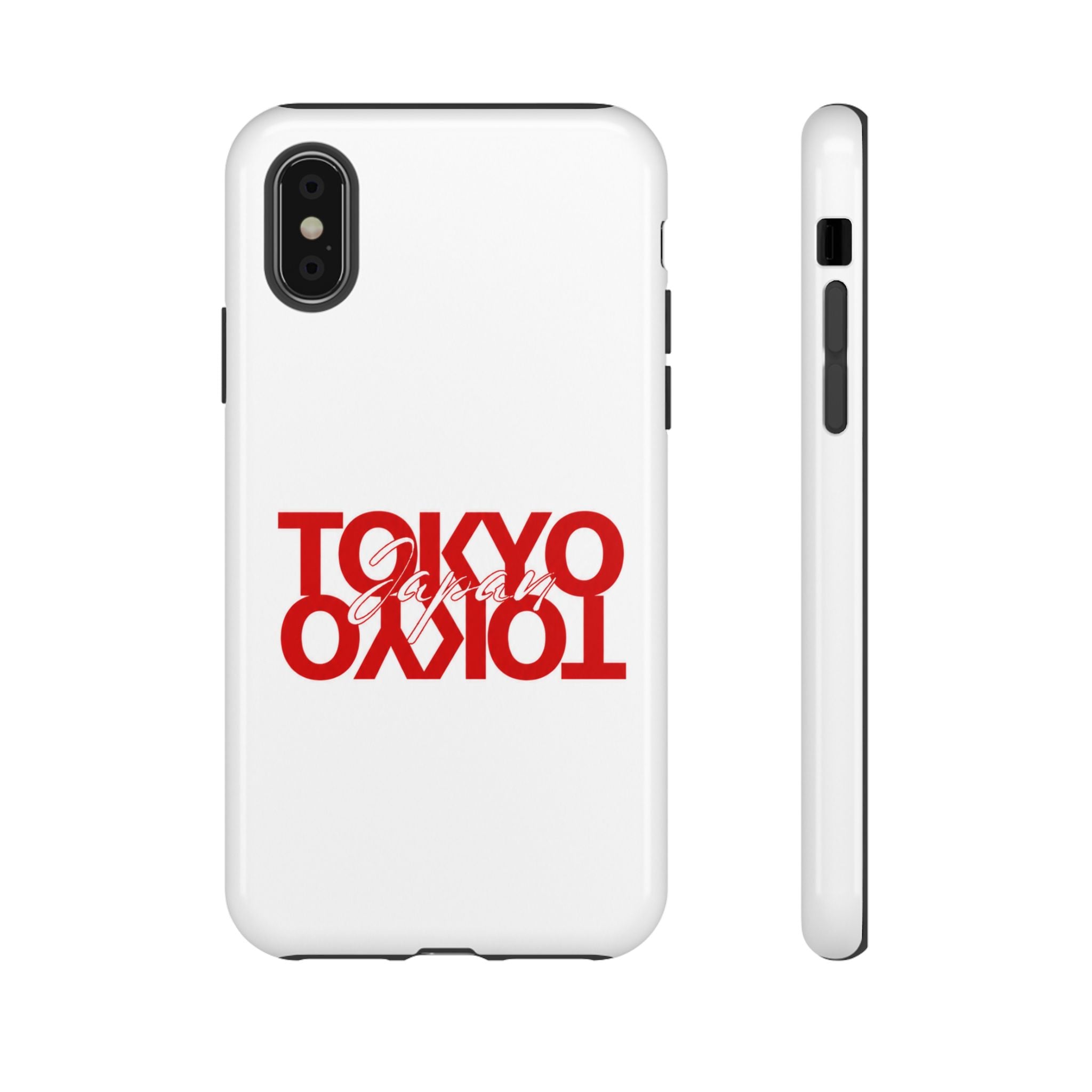 Tokyo Love Phone Case — Minimal Red Graphic Tough Case