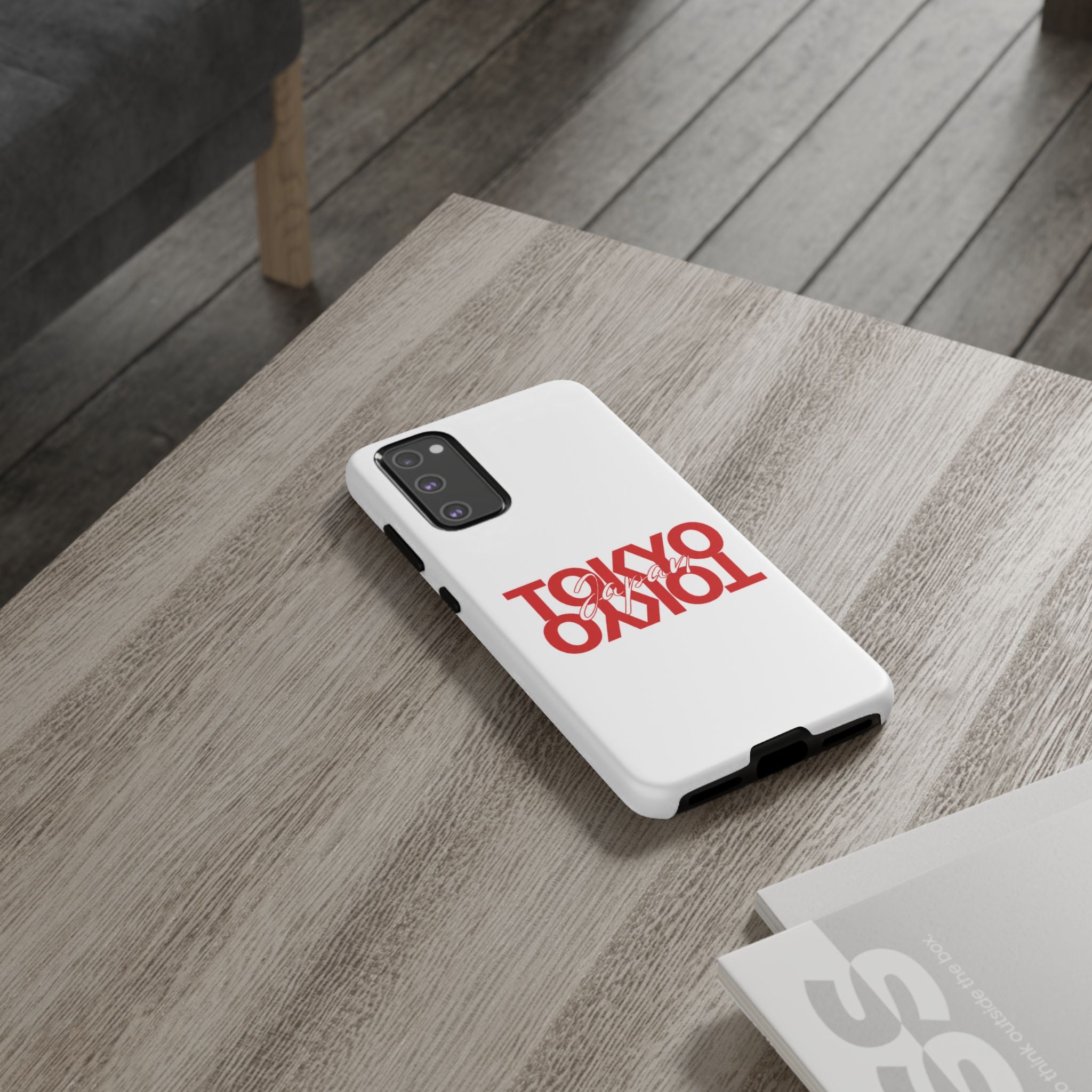 Tokyo Love Phone Case — Minimal Red Graphic Tough Case