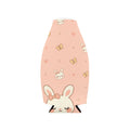 Cute Bunny Zip-Up Bottle Cooler Sleeve — Pink Kawaii Insulated Can Cooler