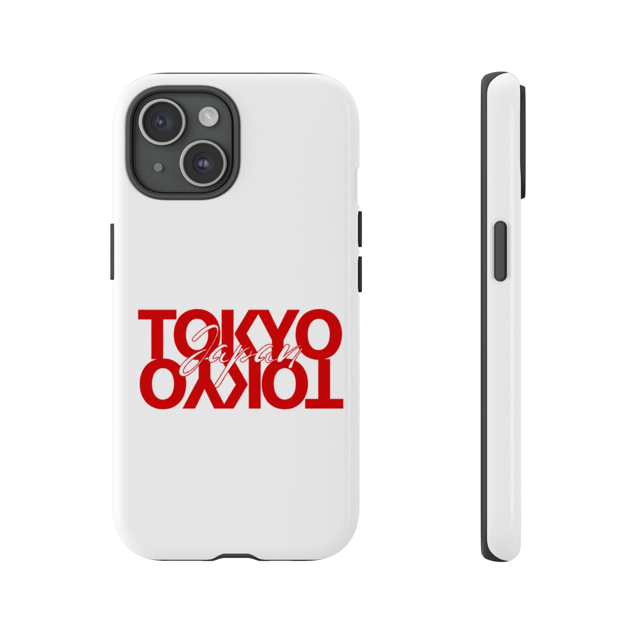 Tokyo Love Phone Case — Minimal Red Graphic Tough Case