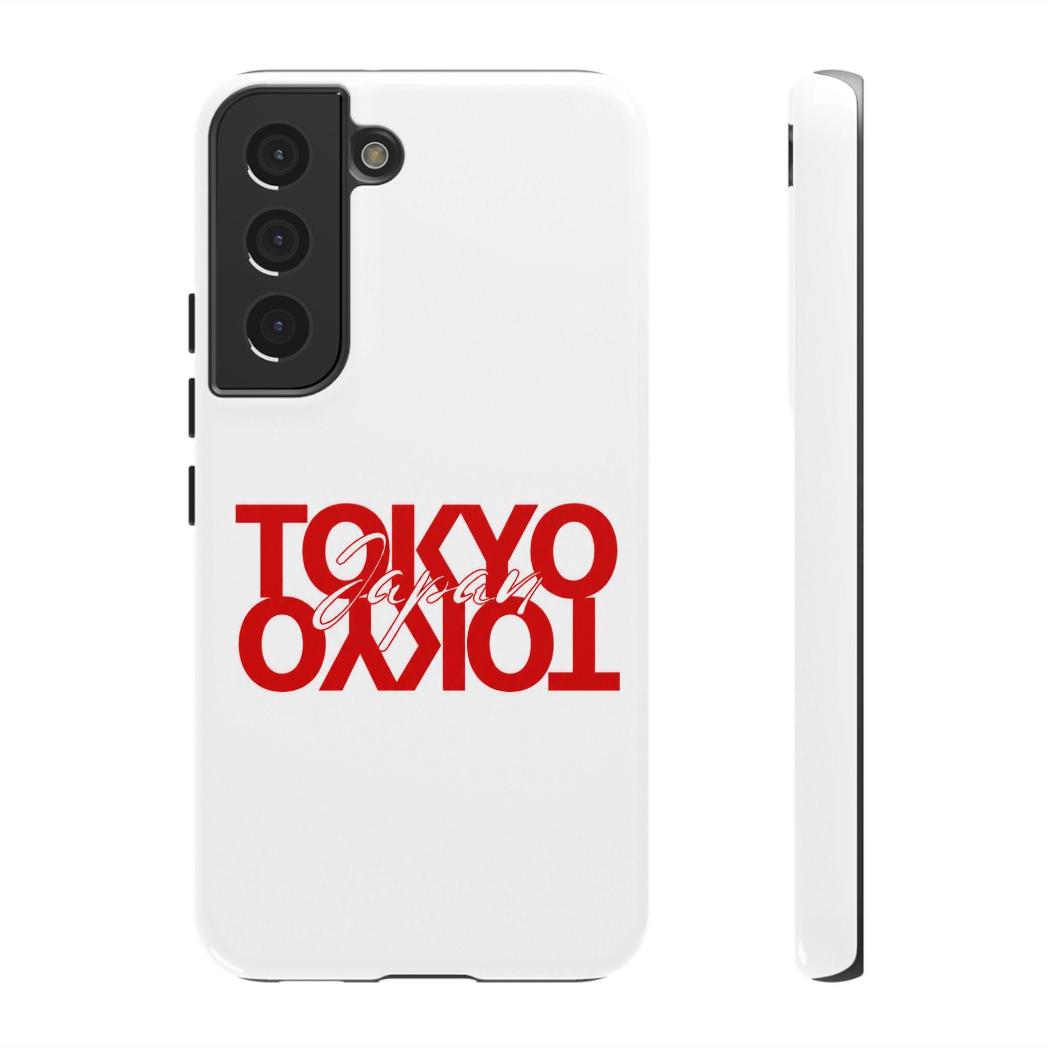 Tokyo Love Phone Case — Minimal Red Graphic Tough Case