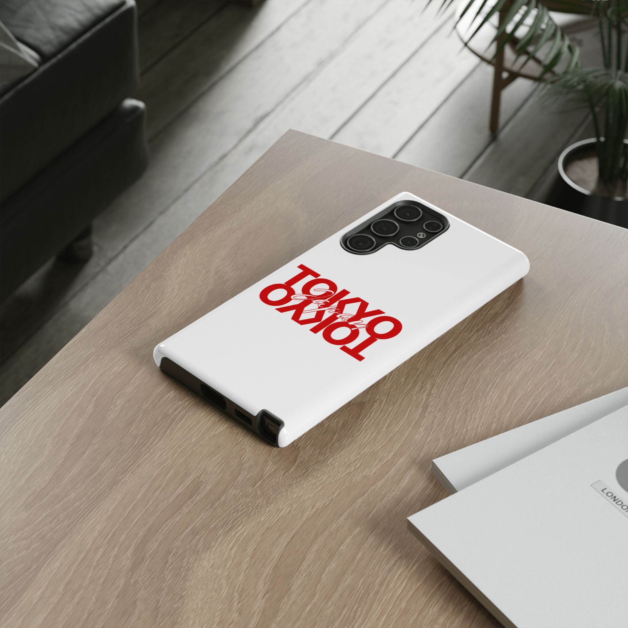 Tokyo Love Phone Case — Minimal Red Graphic Tough Case
