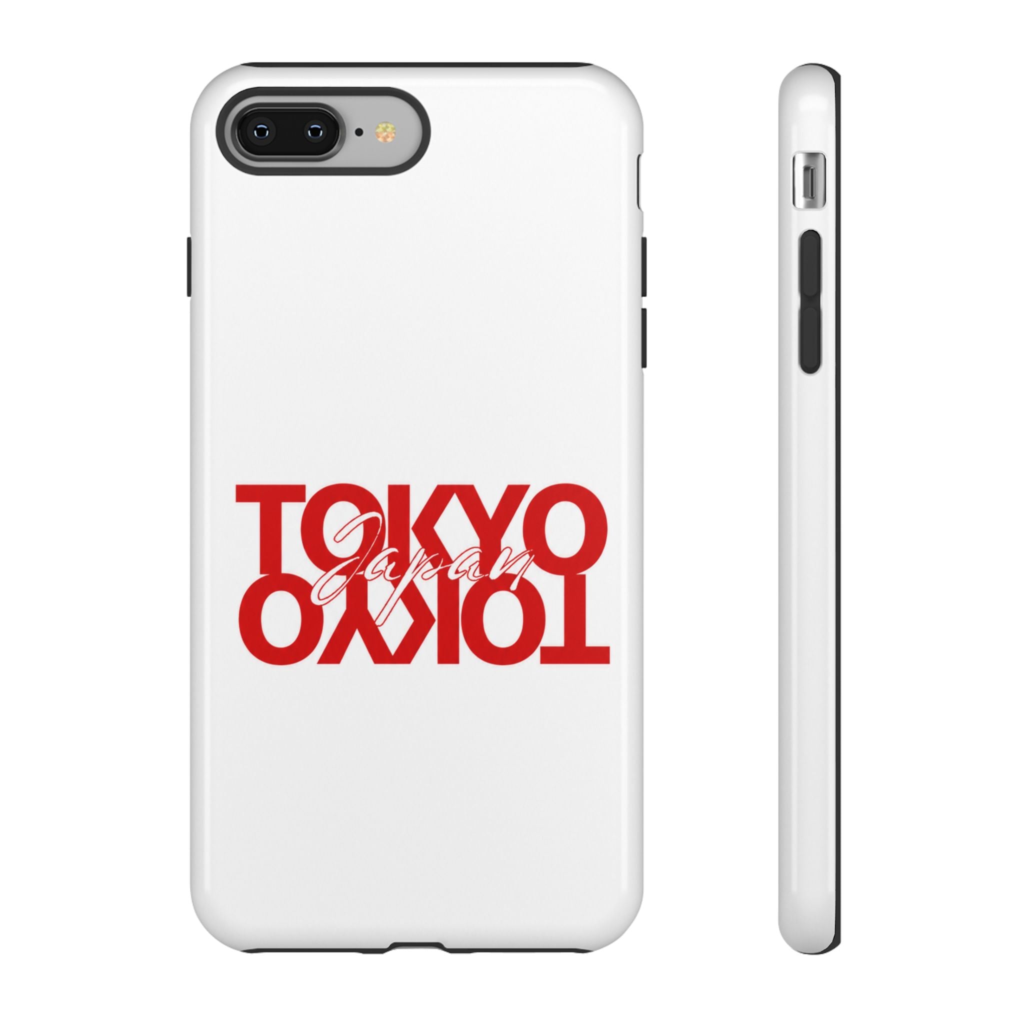 Tokyo Love Phone Case — Minimal Red Graphic Tough Case