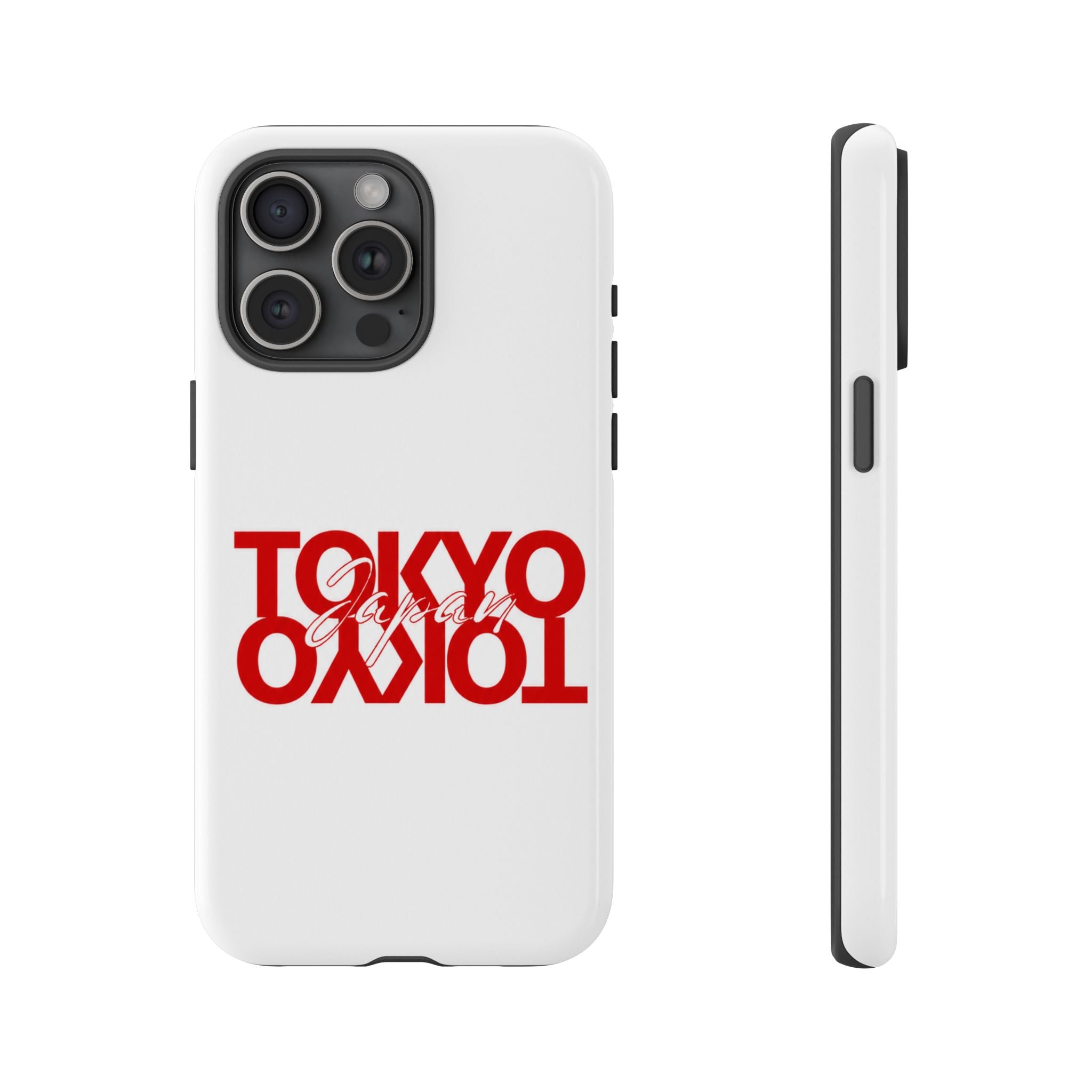 Tokyo Love Phone Case — Minimal Red Graphic Tough Case