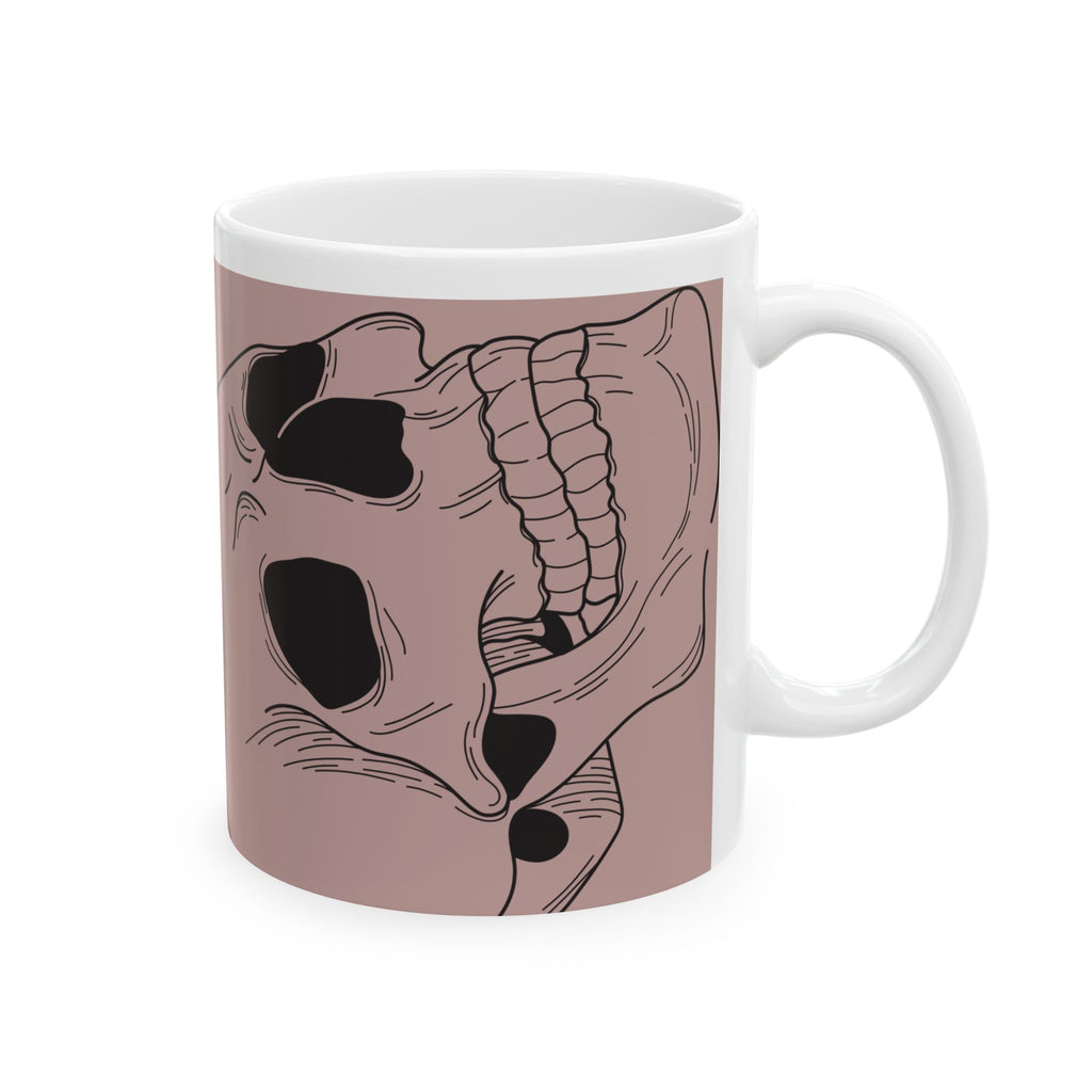 Skull & Dagger Ceramic Mug — Gothic Rose Coffee Cup (11oz, 15oz)