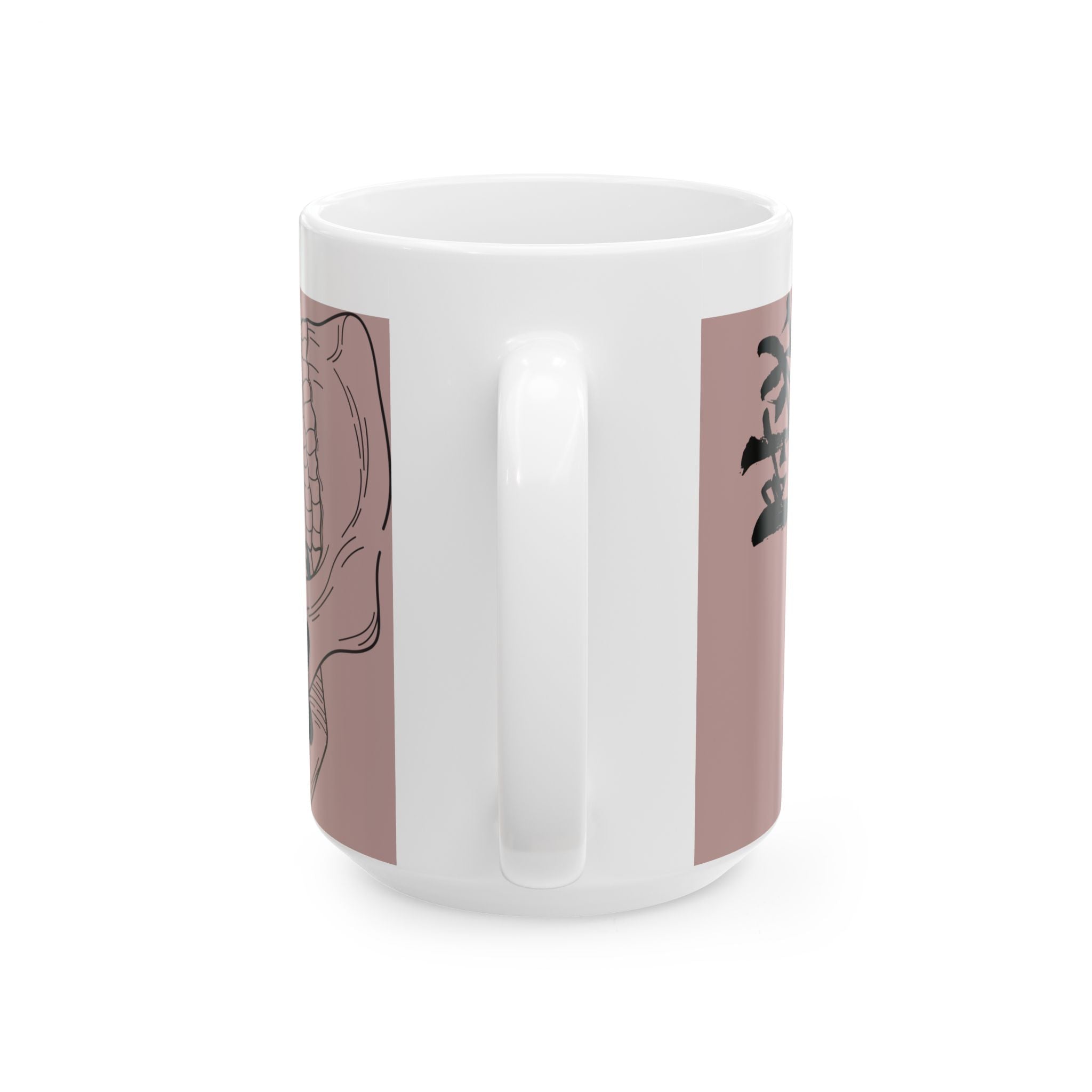 Skull & Dagger Ceramic Mug — Gothic Rose Coffee Cup (11oz, 15oz)