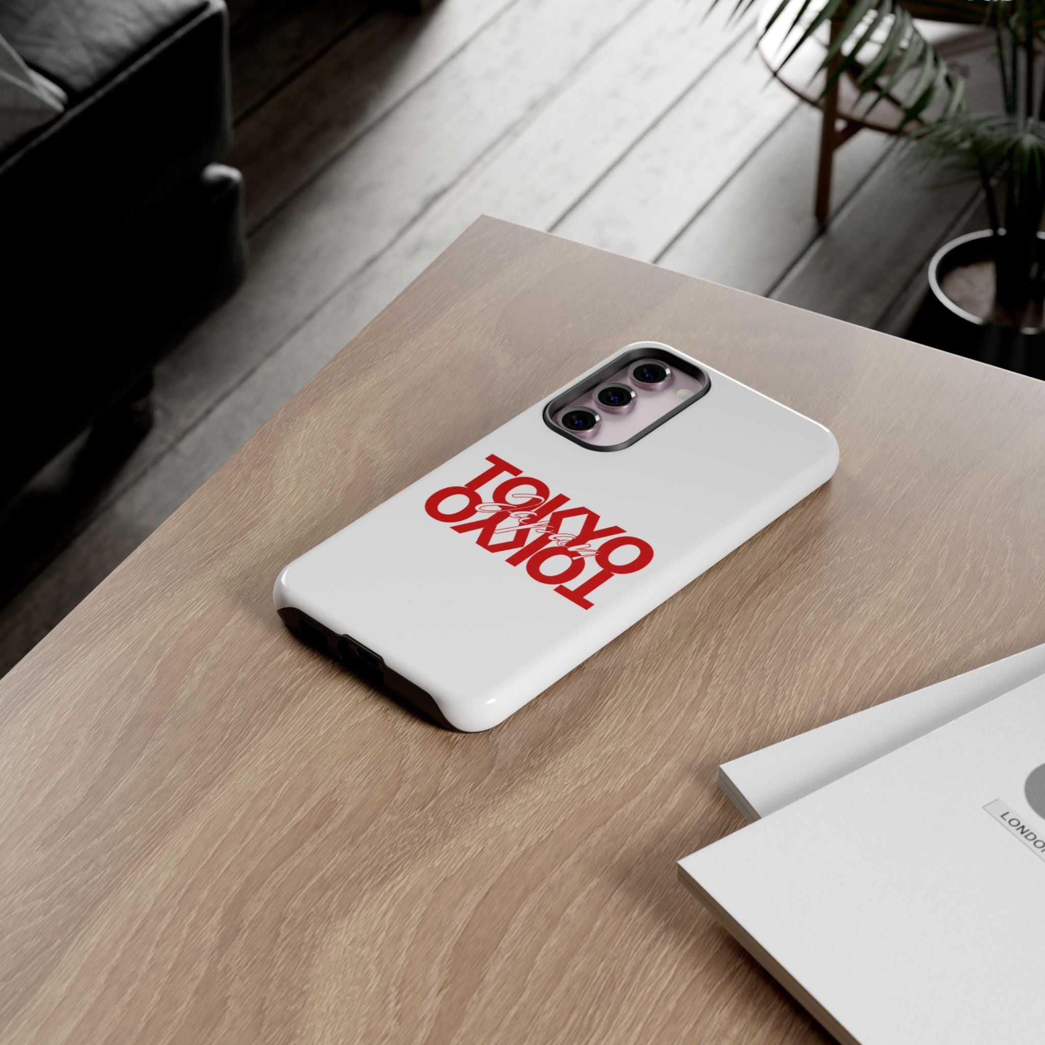 Tokyo Love Phone Case — Minimal Red Graphic Tough Case