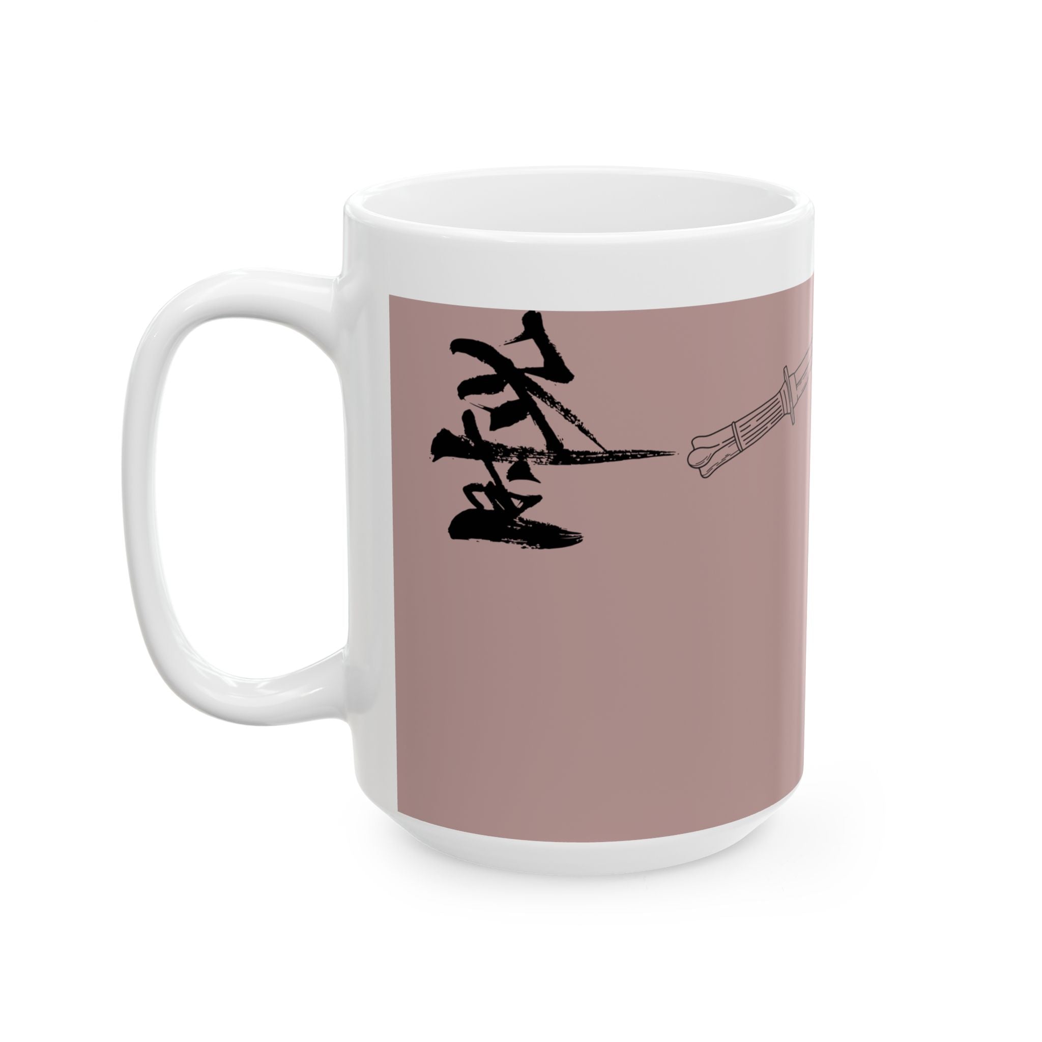 Skull & Dagger Ceramic Mug — Gothic Rose Coffee Cup (11oz, 15oz)