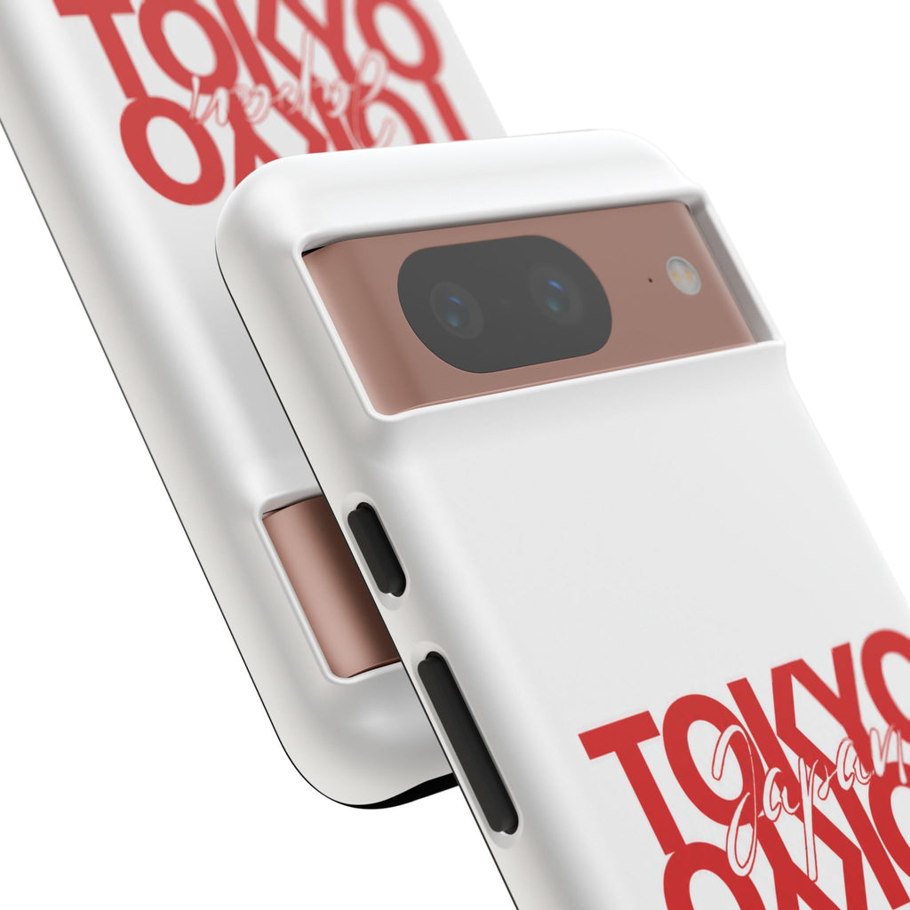Tokyo Love Phone Case — Minimal Red Graphic Tough Case
