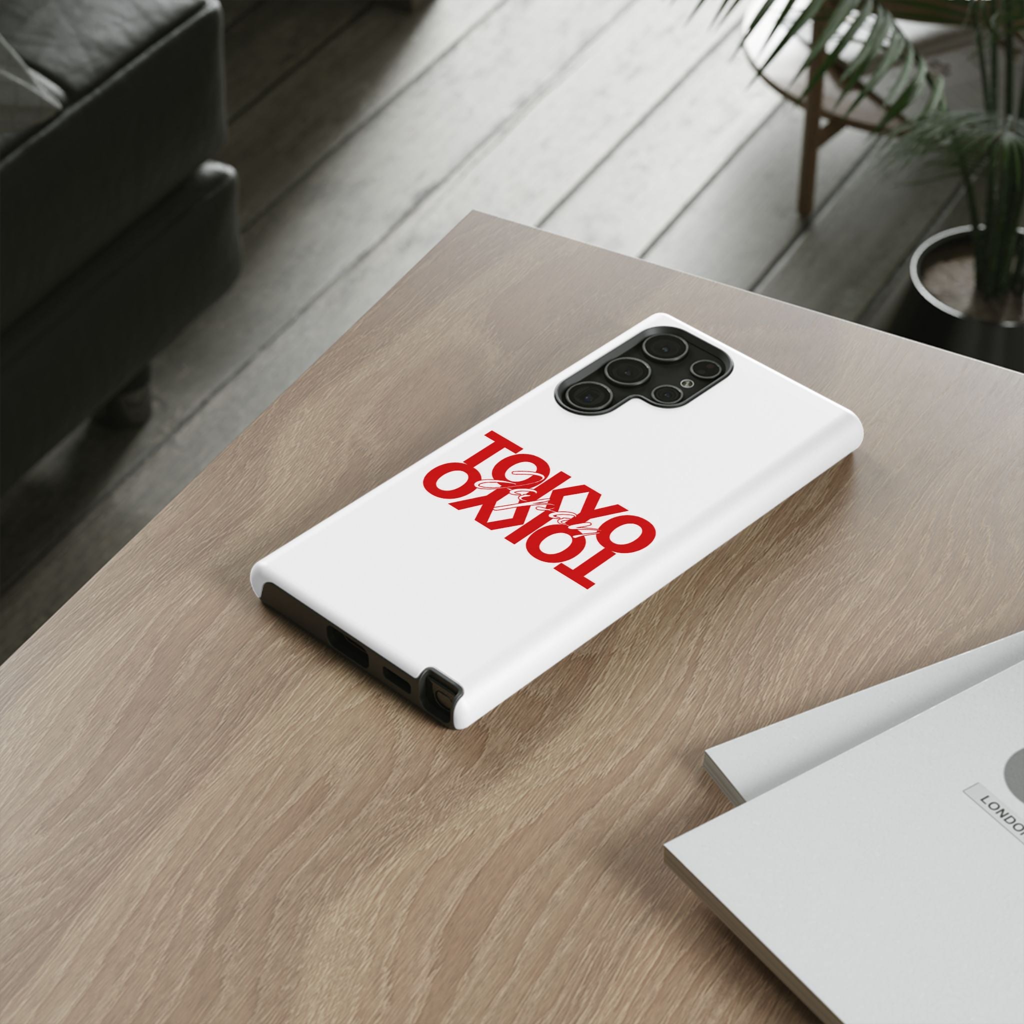 Tokyo Love Phone Case — Minimal Red Graphic Tough Case