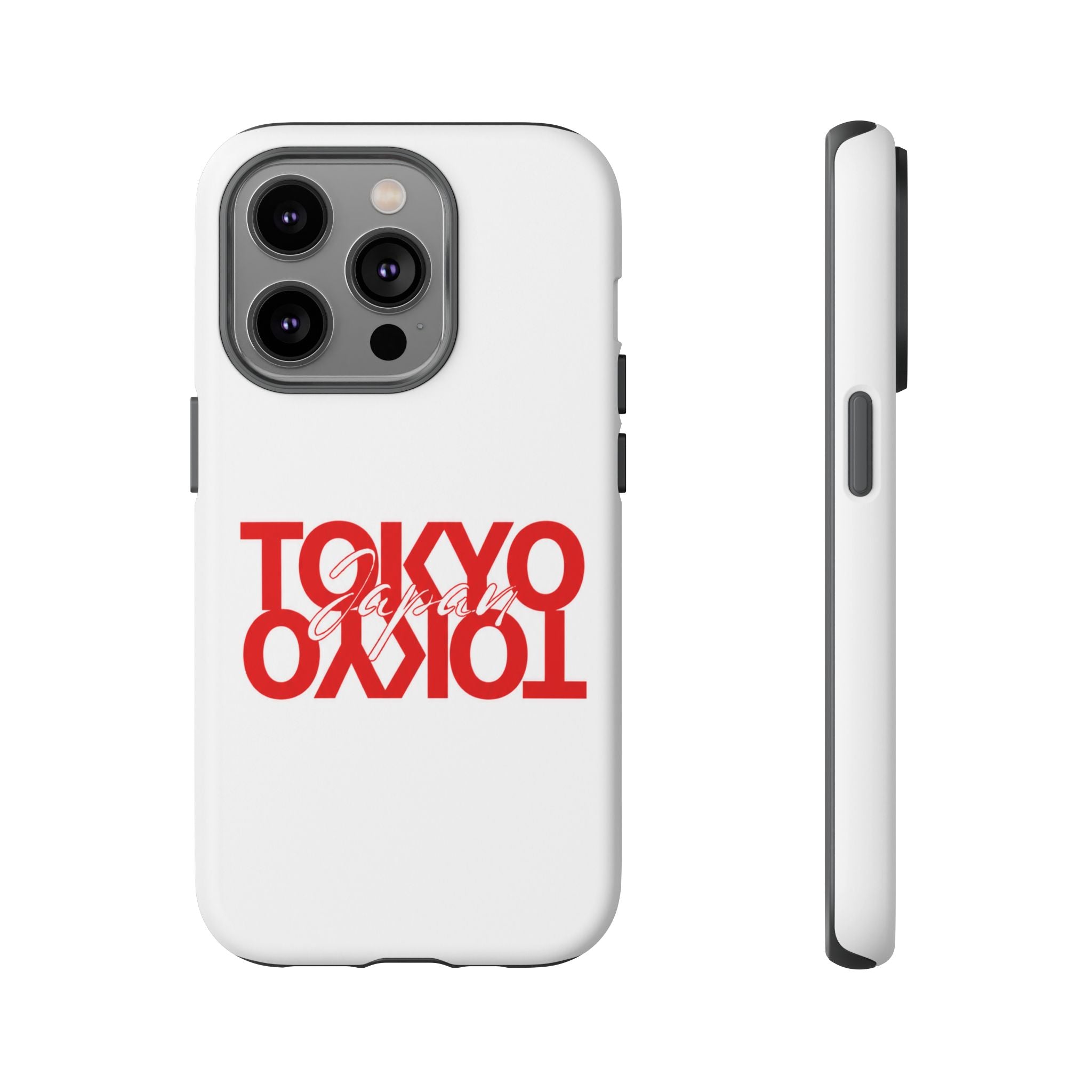 Tokyo Love Phone Case — Minimal Red Graphic Tough Case