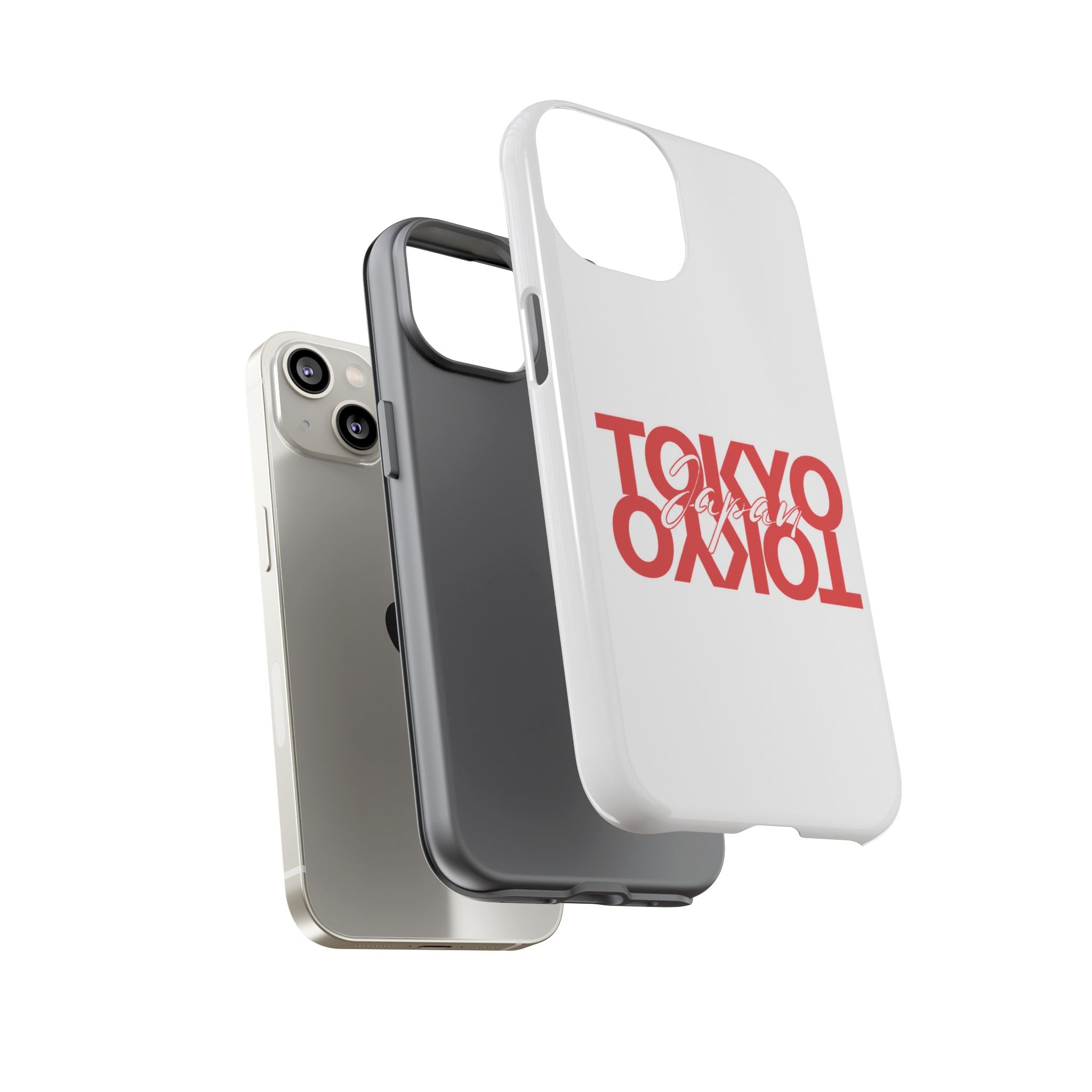 Tokyo Love Phone Case — Minimal Red Graphic Tough Case