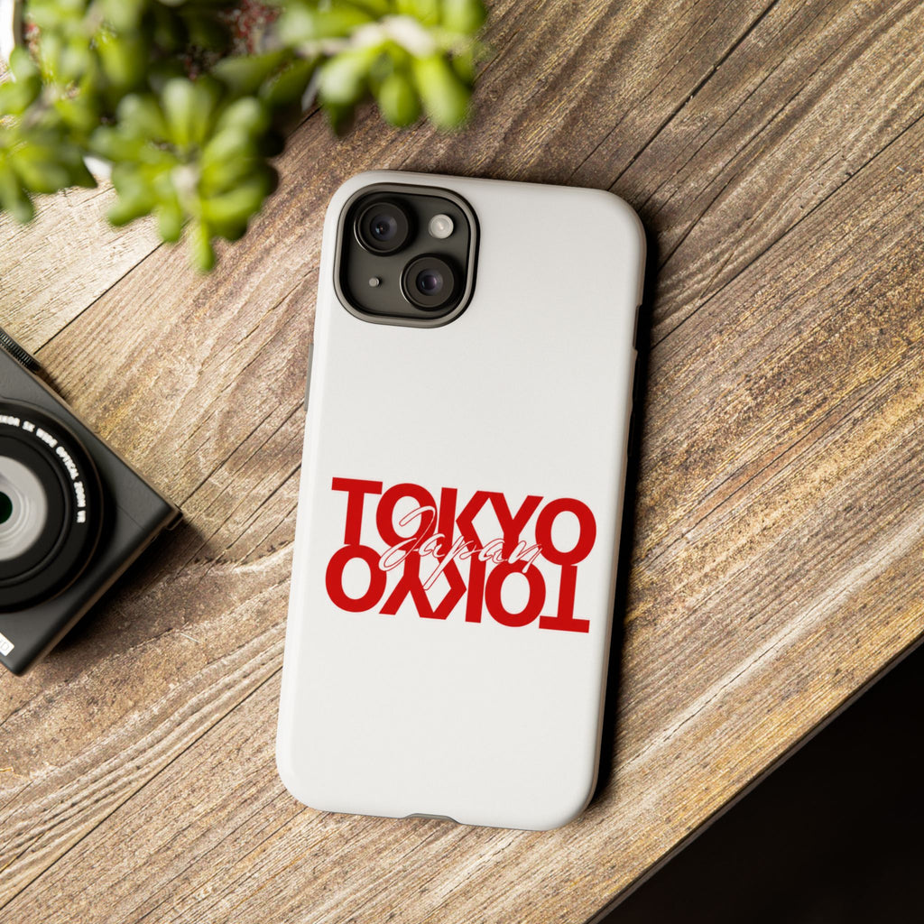 Tokyo Love Phone Case — Minimal Red Graphic Tough Case