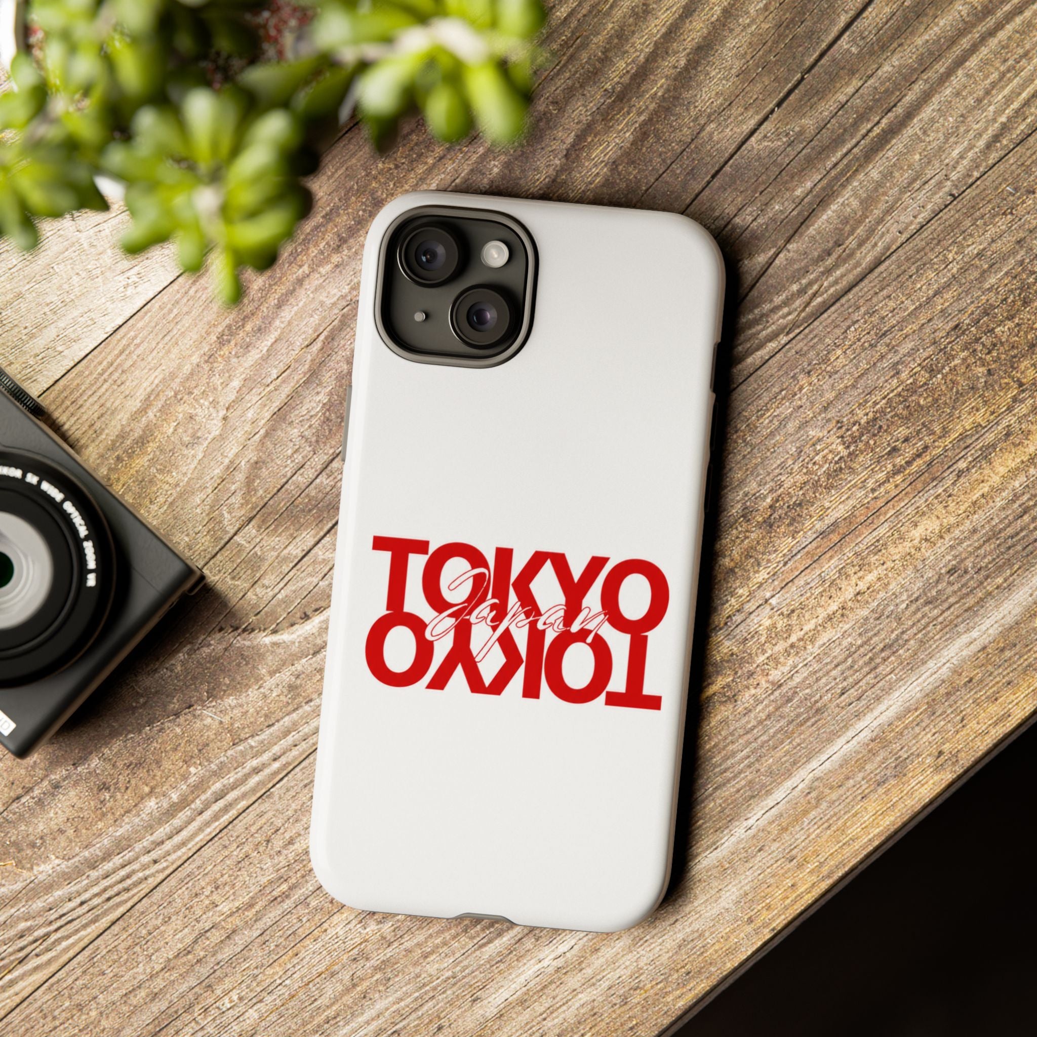Tokyo Love Phone Case — Minimal Red Graphic Tough Case