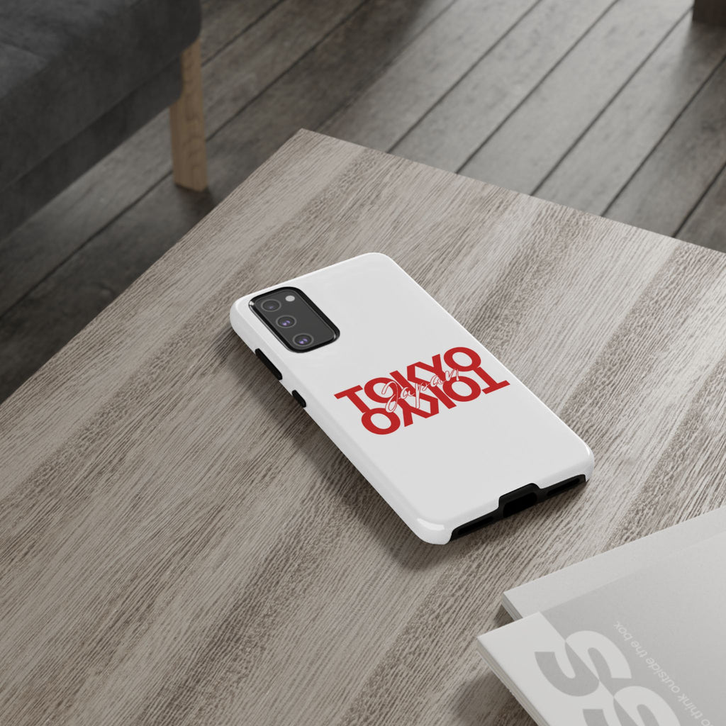 Tokyo Love Phone Case — Minimal Red Graphic Tough Case