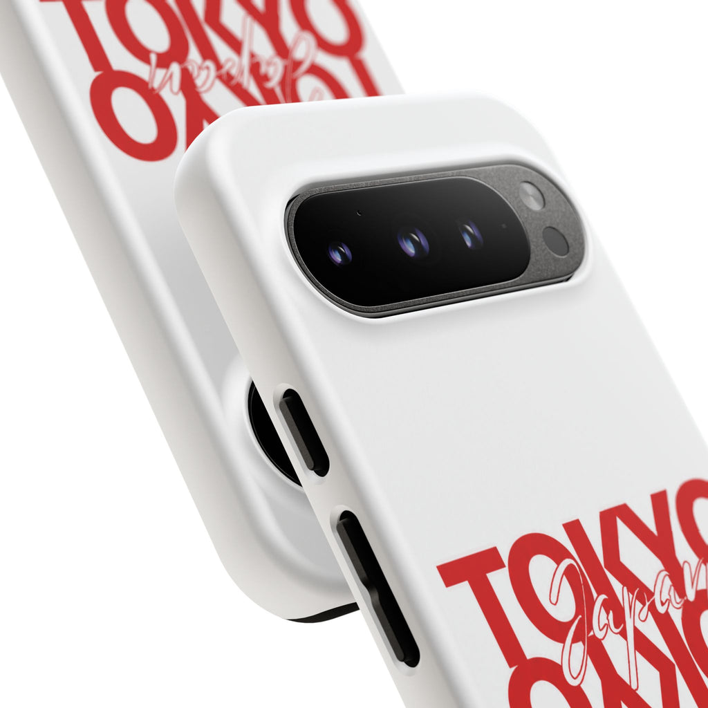Tokyo Love Phone Case — Minimal Red Graphic Tough Case