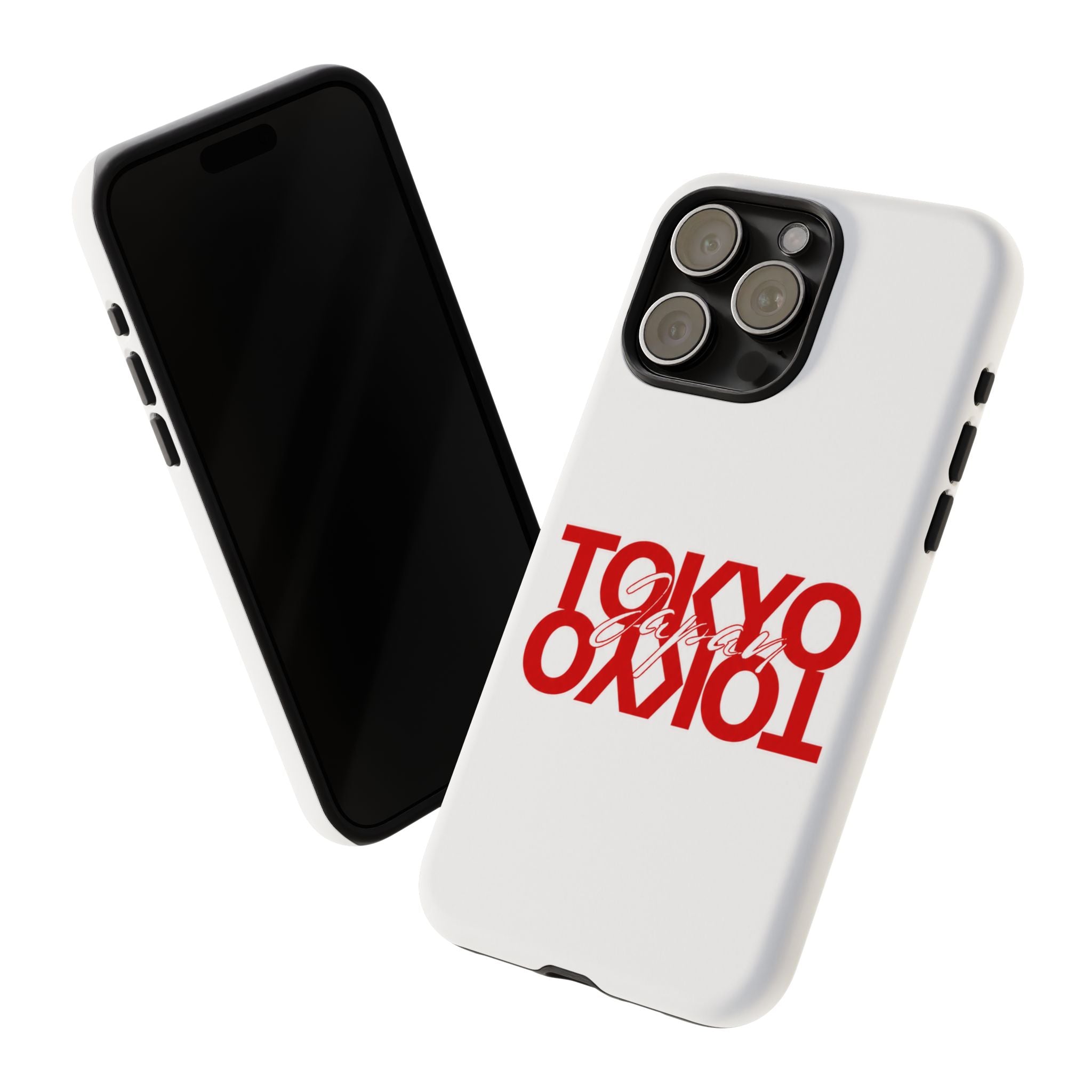 Tokyo Love Phone Case — Minimal Red Graphic Tough Case