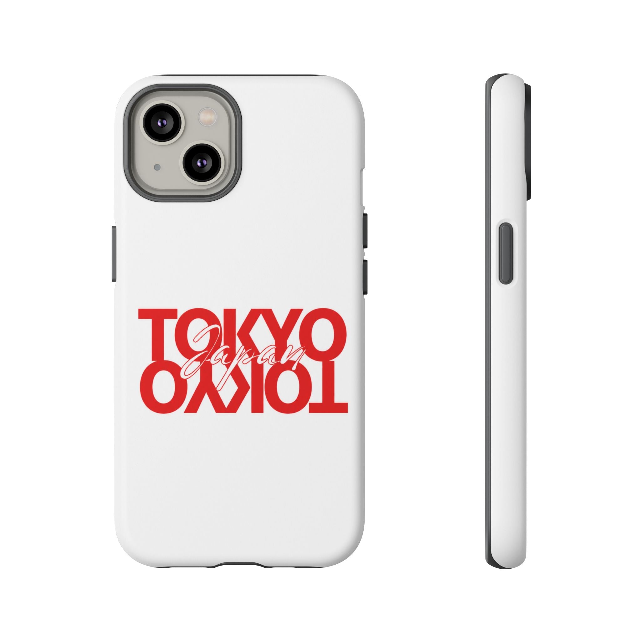 Tokyo Love Phone Case — Minimal Red Graphic Tough Case