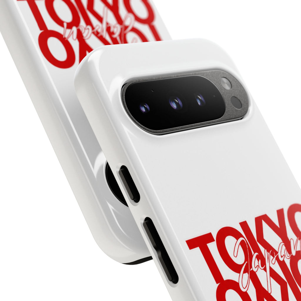 Tokyo Love Phone Case — Minimal Red Graphic Tough Case