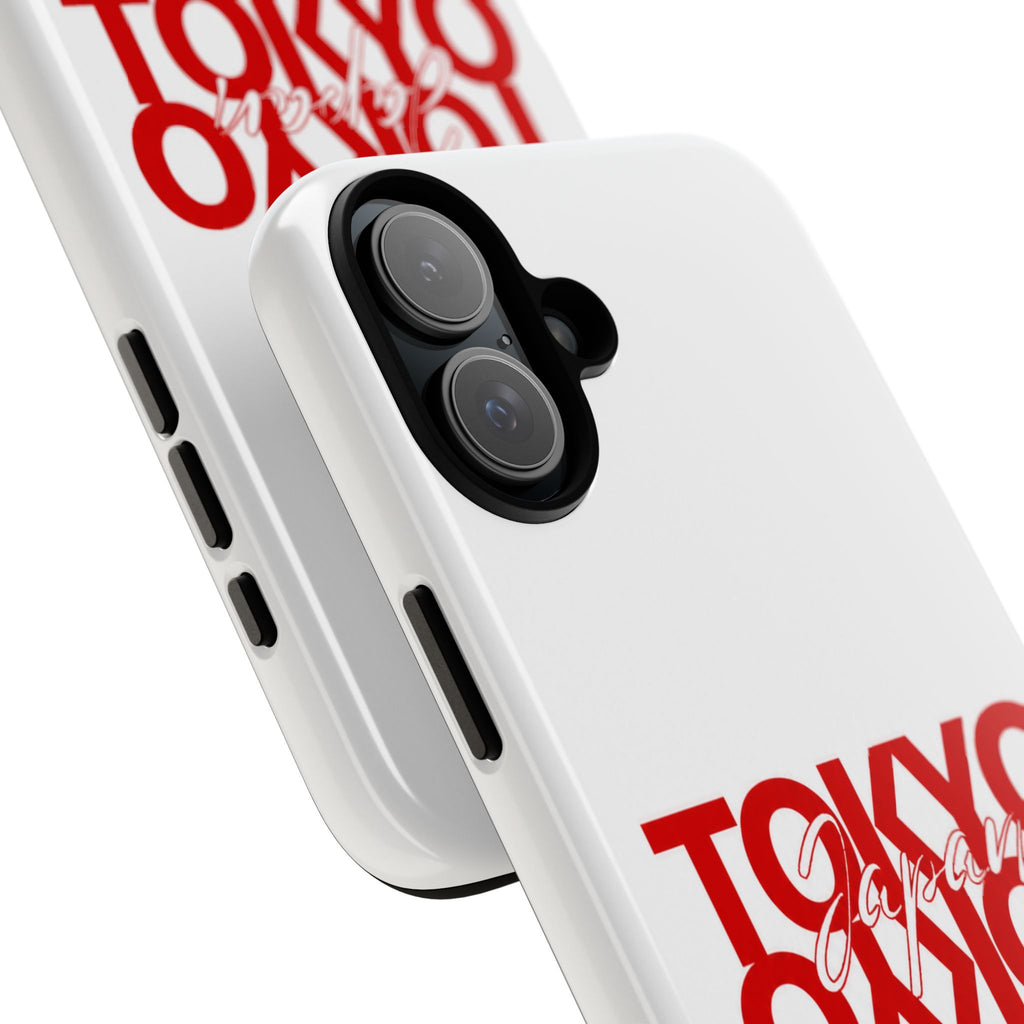 Tokyo Love Phone Case — Minimal Red Graphic Tough Case