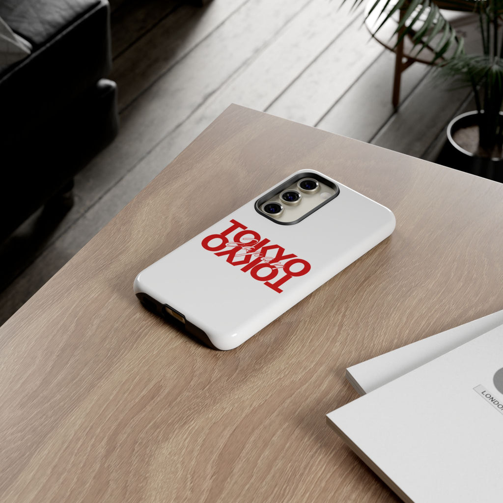 Tokyo Love Phone Case — Minimal Red Graphic Tough Case