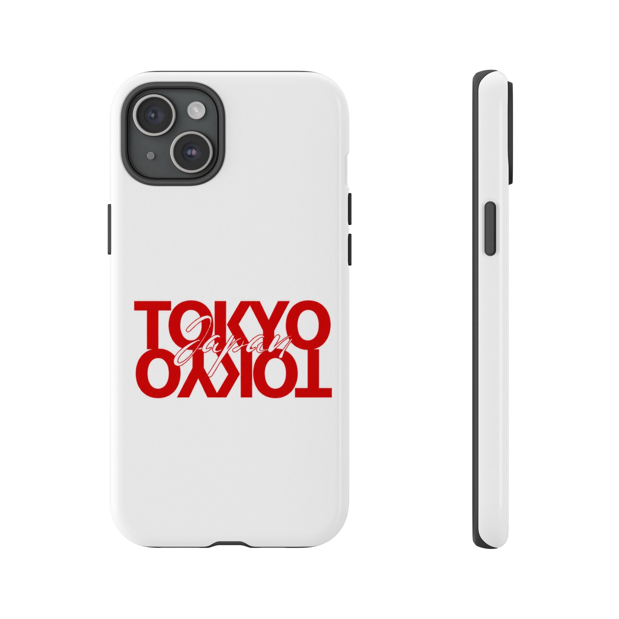 Tokyo Love Phone Case — Minimal Red Graphic Tough Case