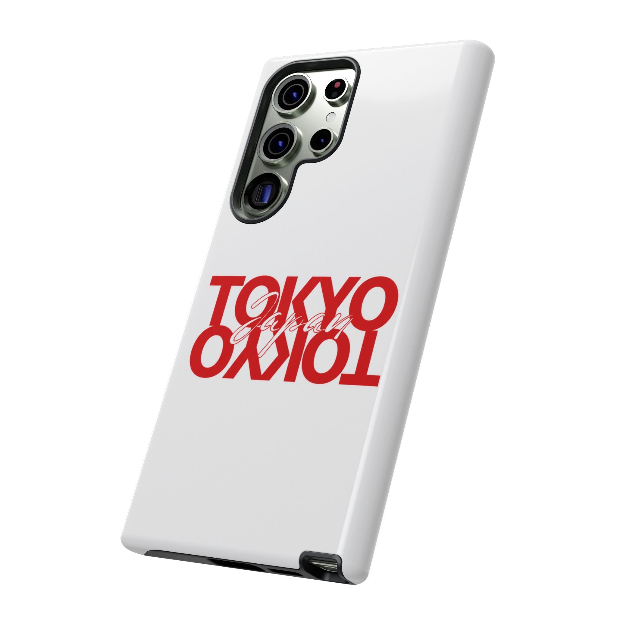 Tokyo Love Phone Case — Minimal Red Graphic Tough Case