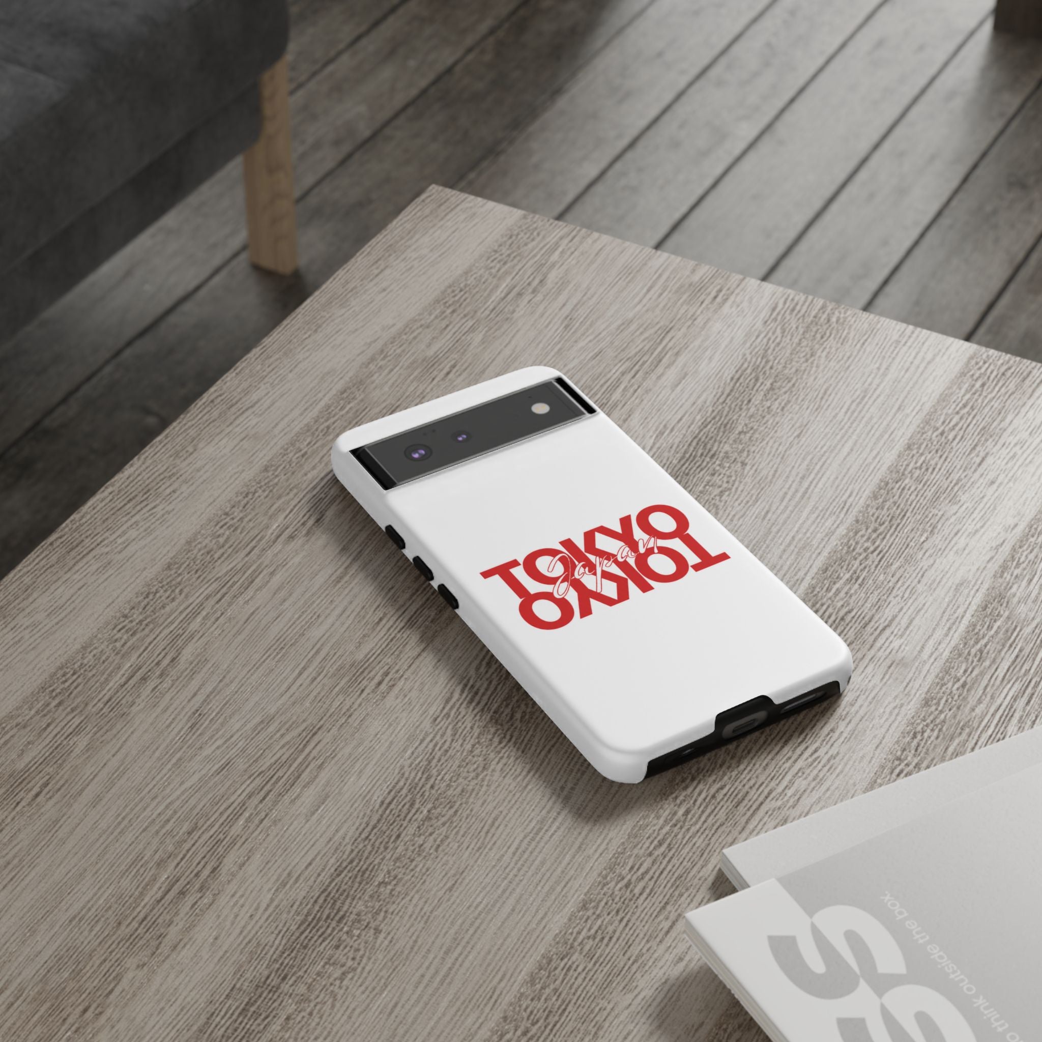 Tokyo Love Phone Case — Minimal Red Graphic Tough Case