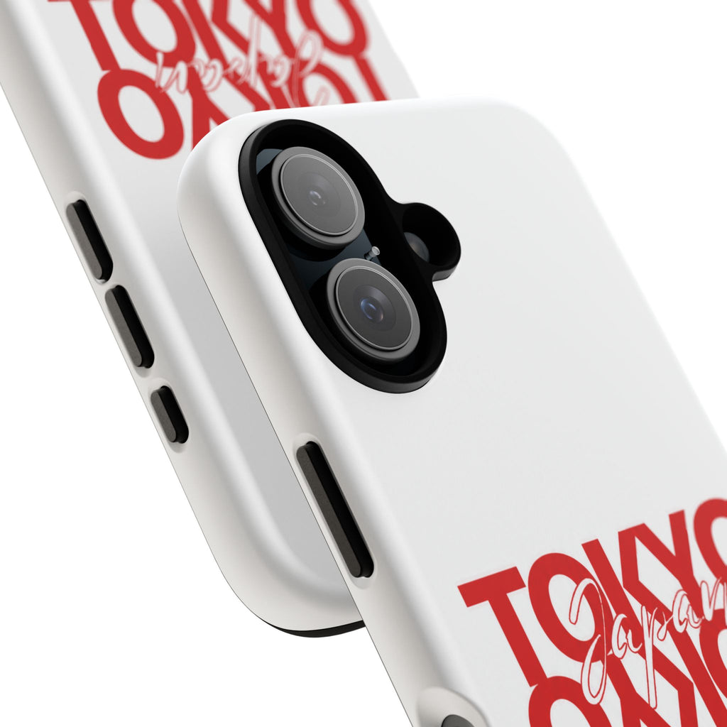 Tokyo Love Phone Case — Minimal Red Graphic Tough Case