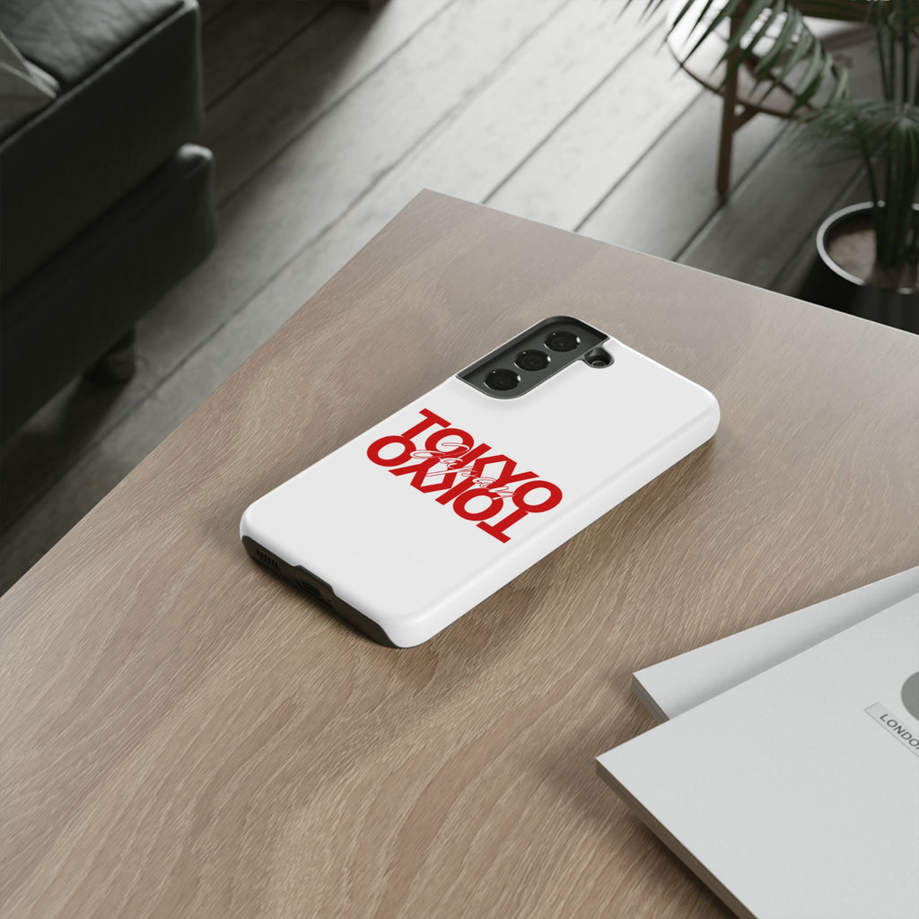 Tokyo Love Phone Case — Minimal Red Graphic Tough Case
