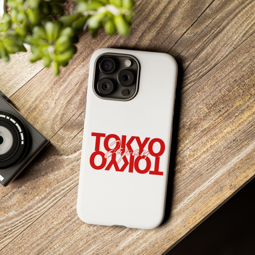 Tokyo Love Phone Case — Minimal Red Graphic Tough Case